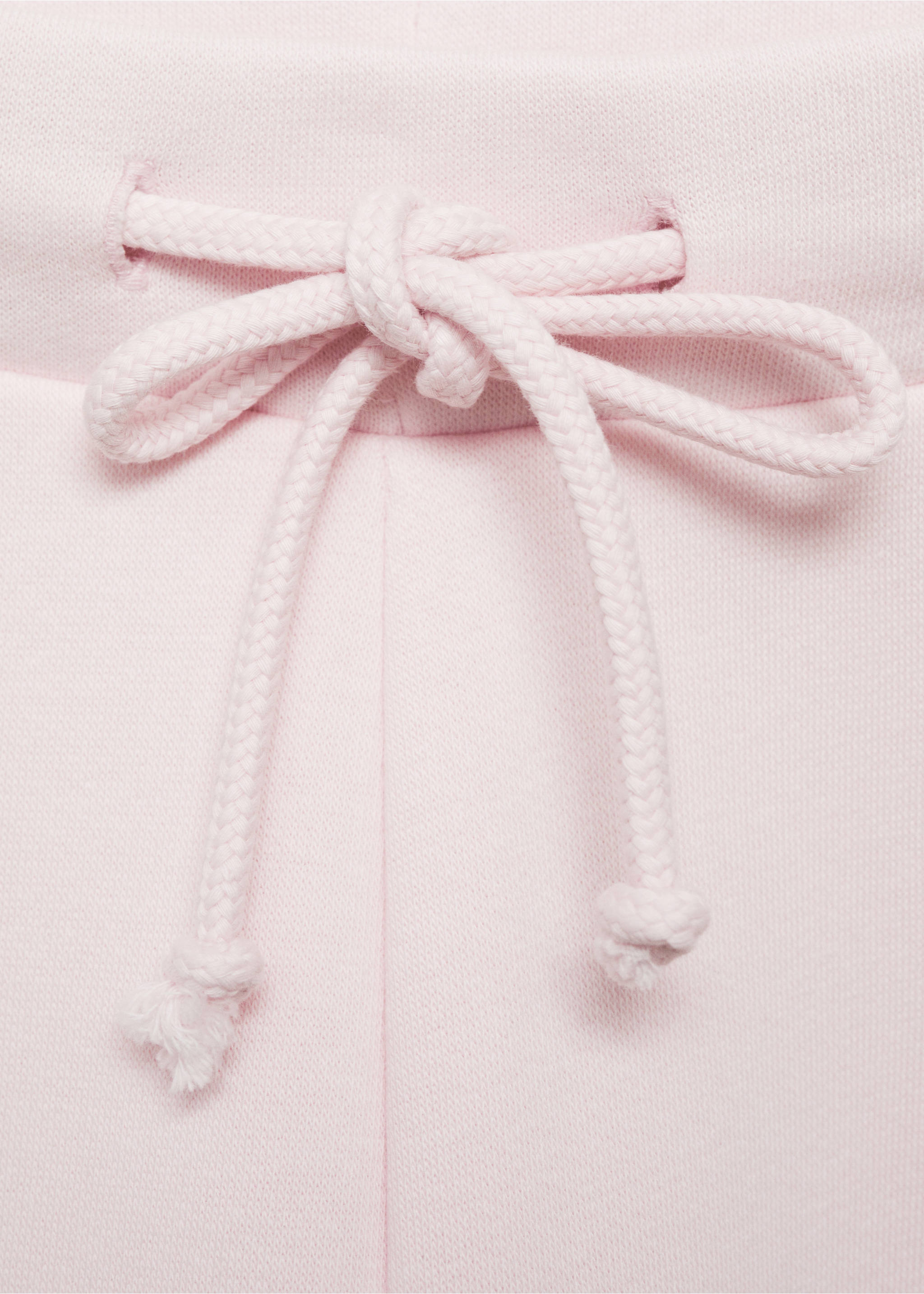 Wide leg cotton joggers - Details of the article 8, Pastel Pink. Ref: 87043276-00.