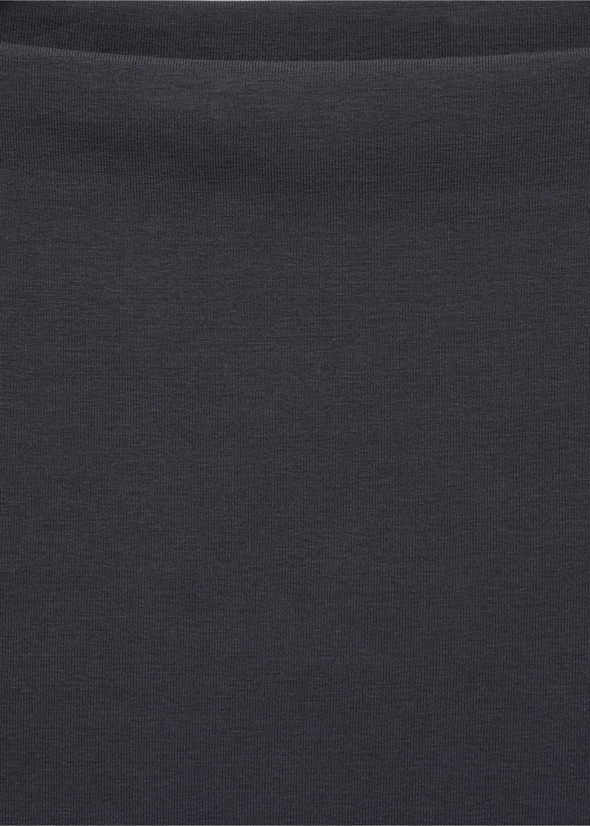 Cotton boat neck t-shirt - Details of the article 8, Charcoal. Ref: 87043281-00.