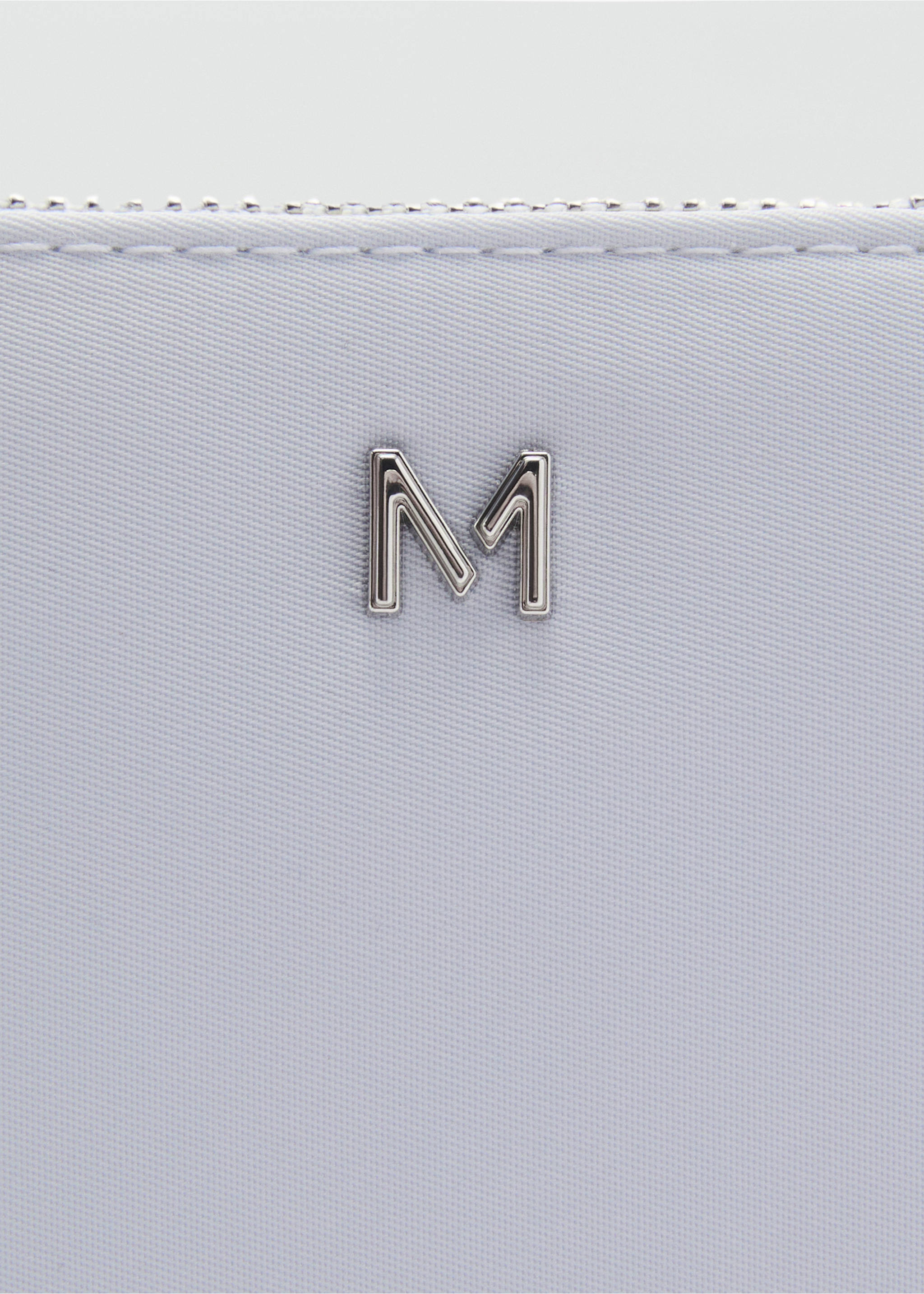 Zipped nylon cosmetics bag - Details of the article 1, Sky Blue. Ref: 87043286-00.