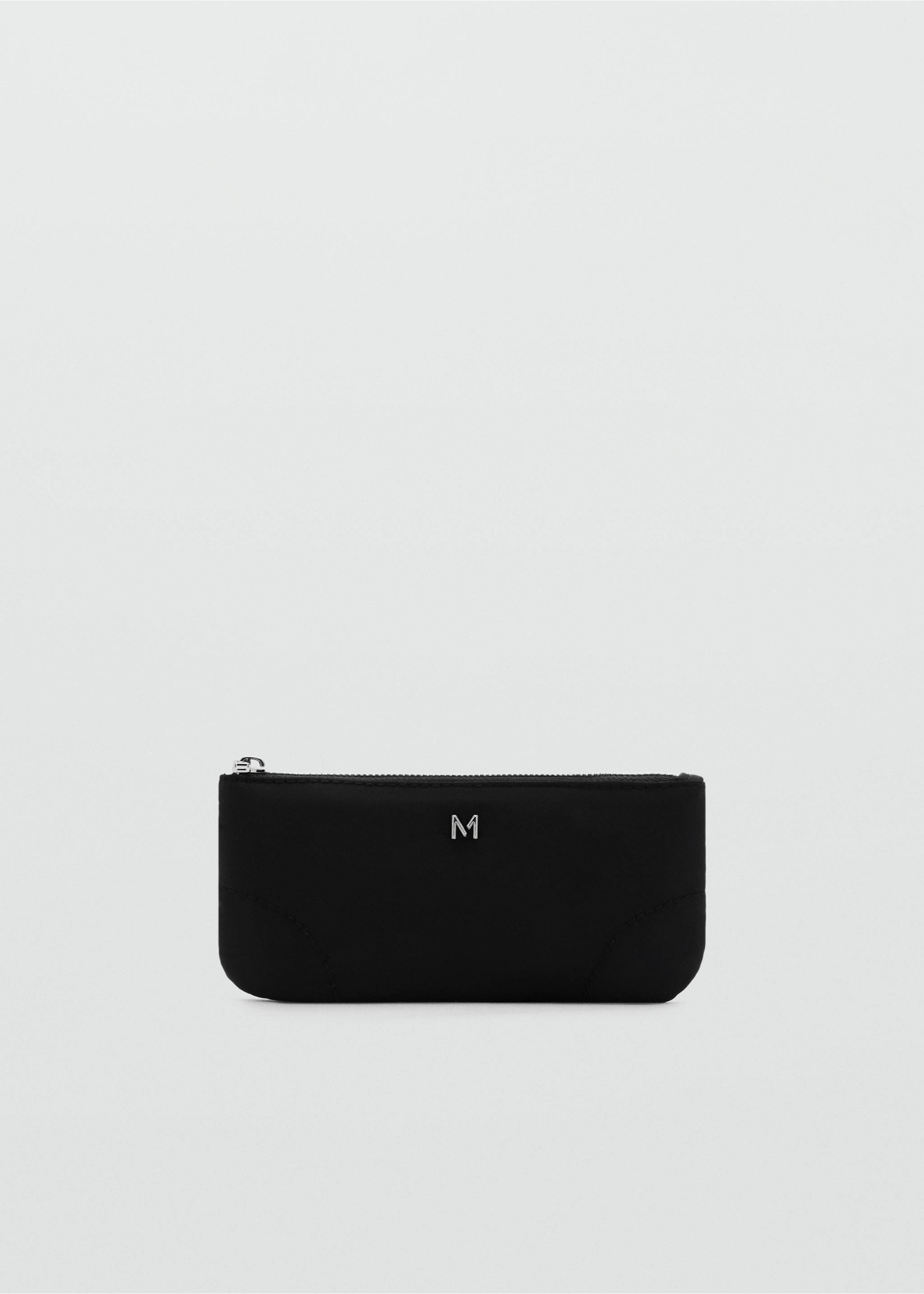 Zipped nylon cosmetics bag - Article without model, Black. Ref: 87043286-00.