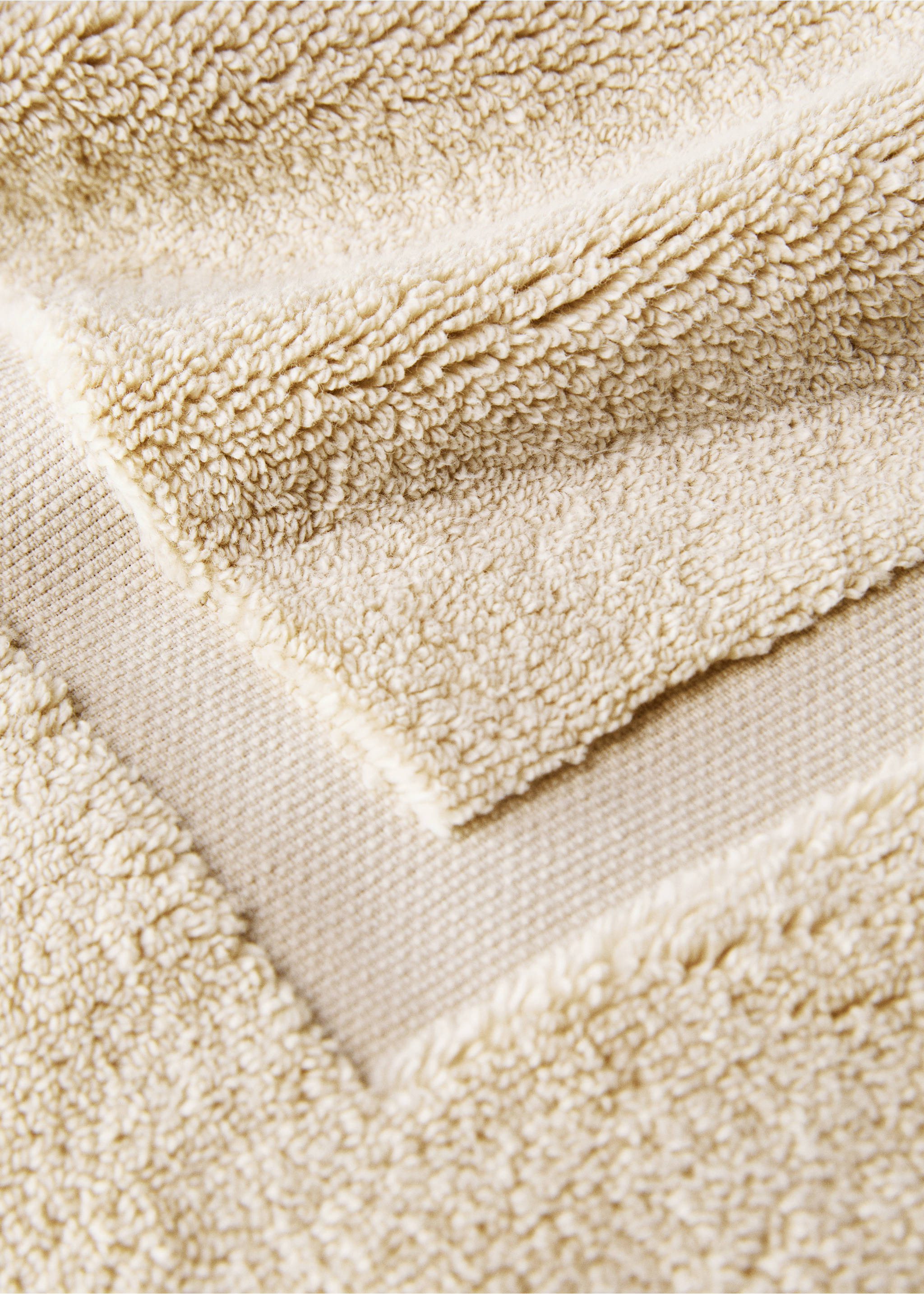 Soft cotton bath mat - Details of the article 1, Sand. Ref: 87043297-00.