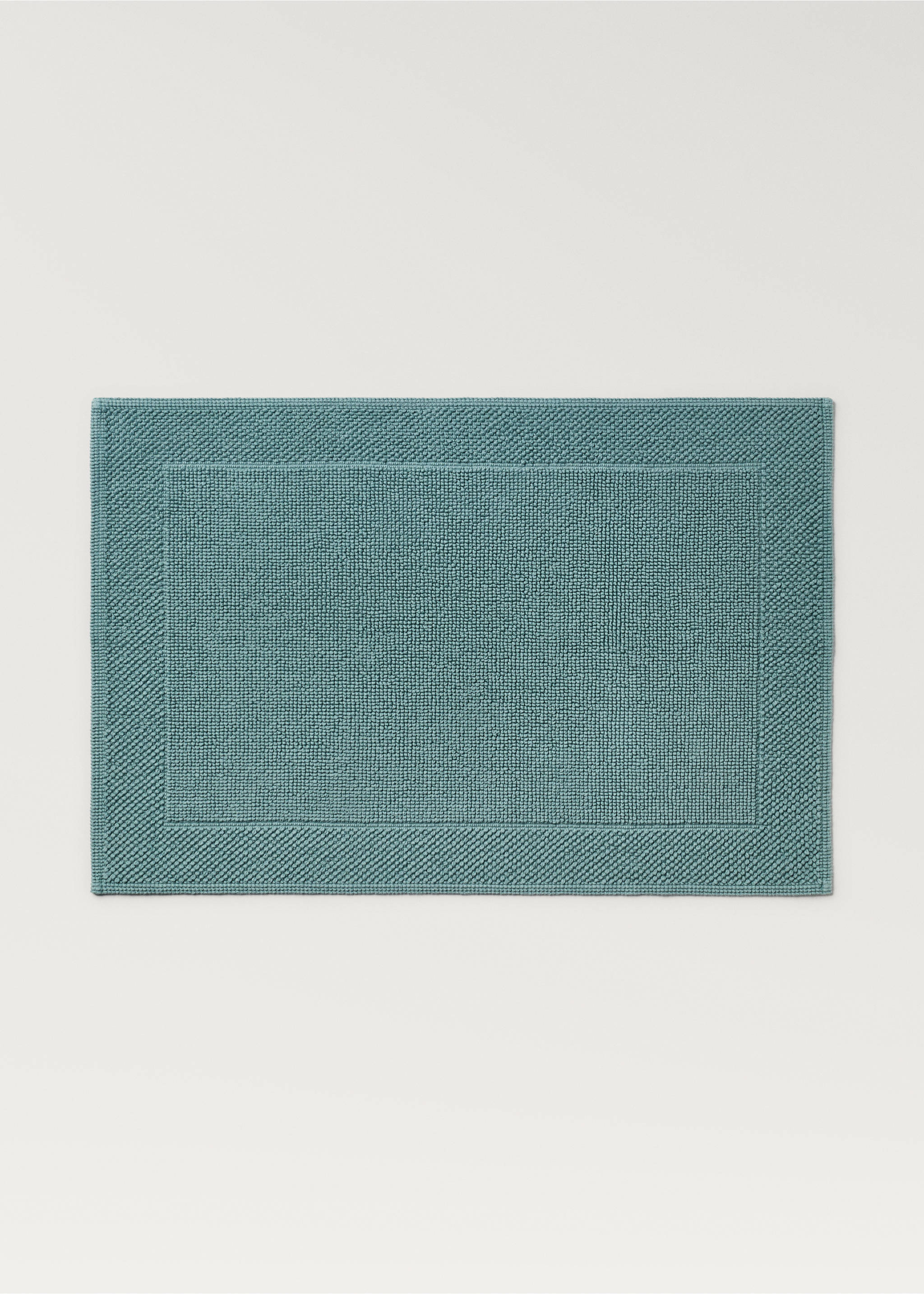 Badteppich mit Rahmendesign - Artikel ohne Model, Himmelblau. Ref: 87043300-00.