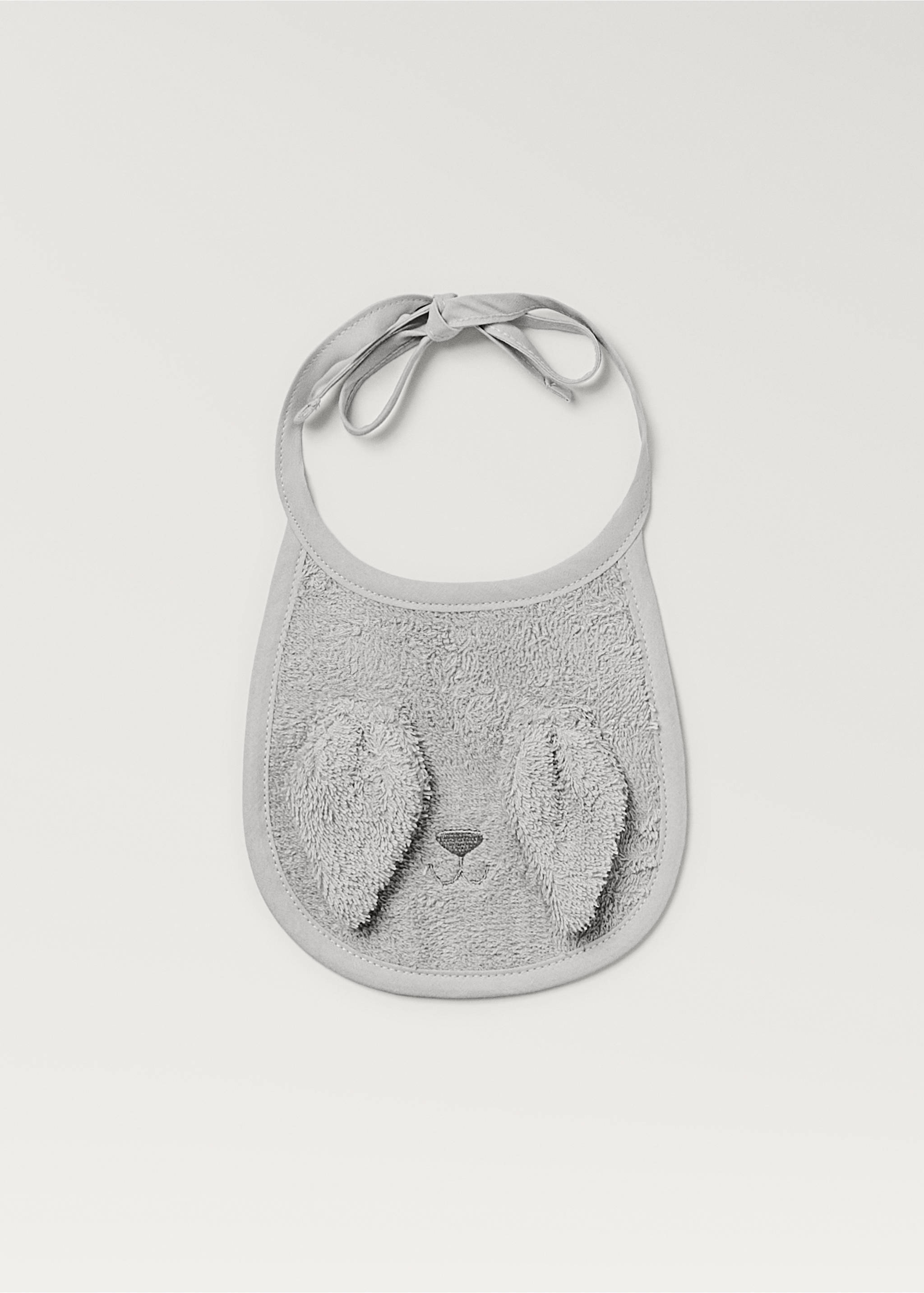 Children's bib with ears - Article without model, Grey. Ref: 87043310-00.