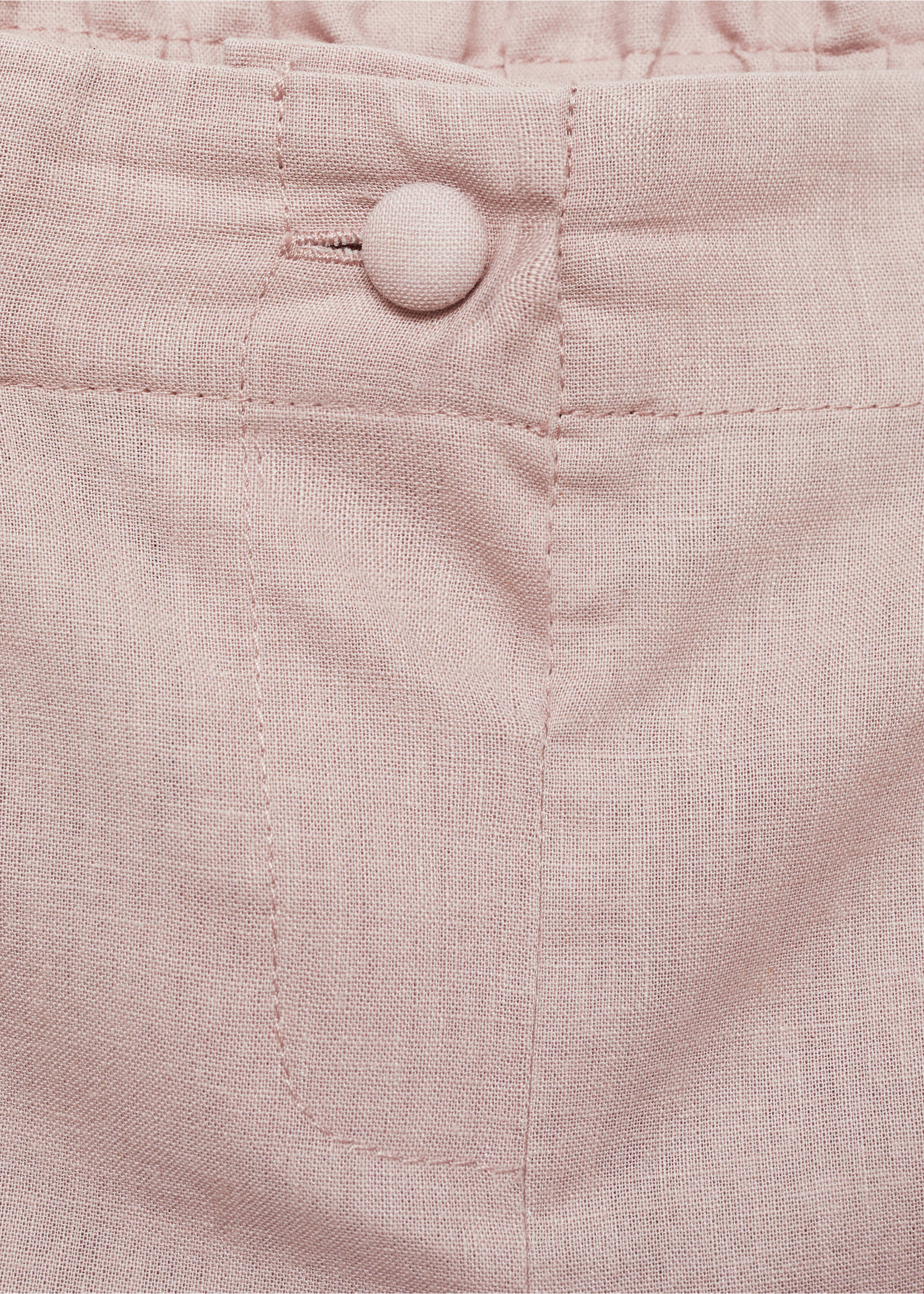 Linnen broek - Detail van het artikel 8, Roze. Ref: 87043634-00.