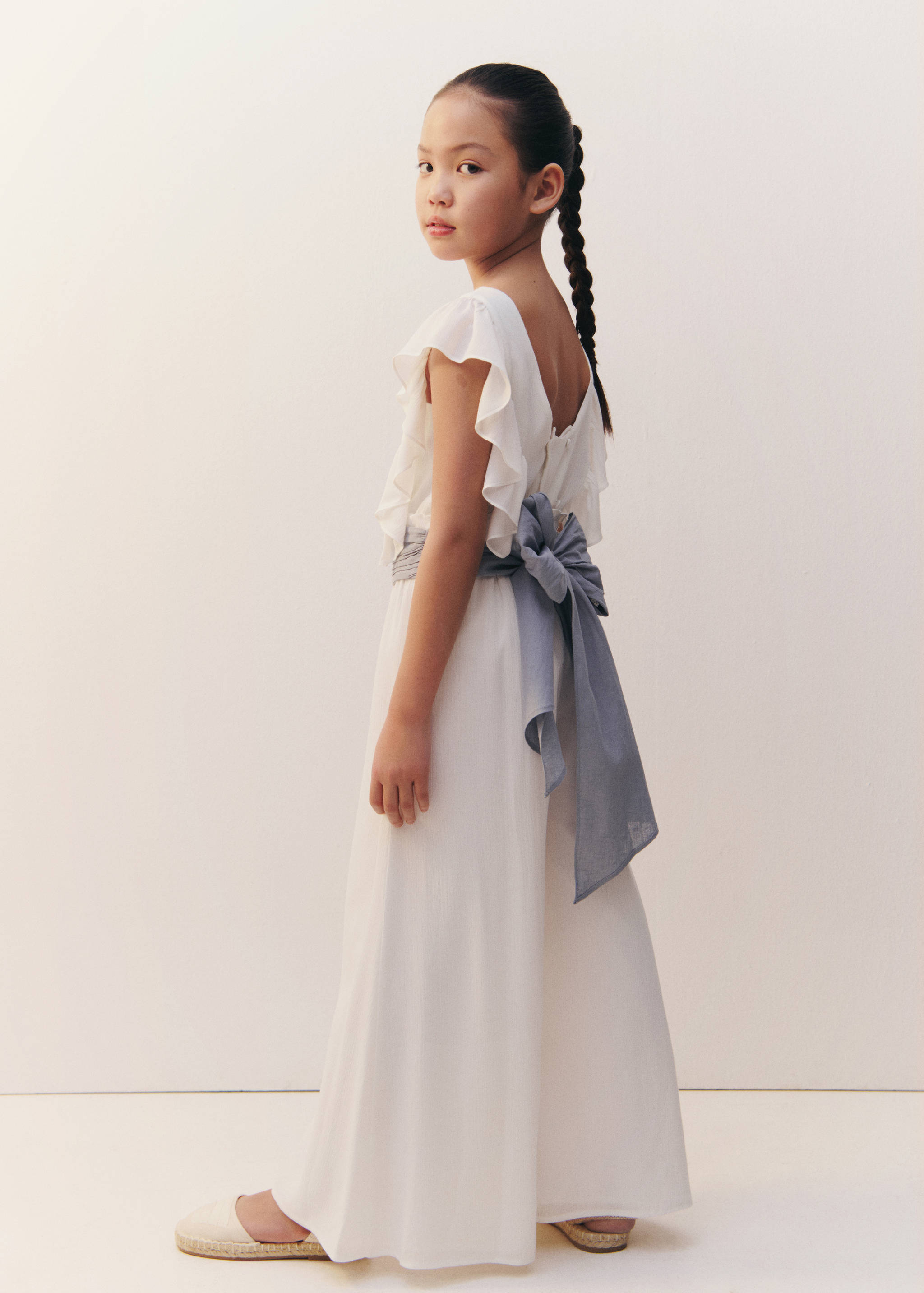 Frilled long jumpsuit - Details of the article 5