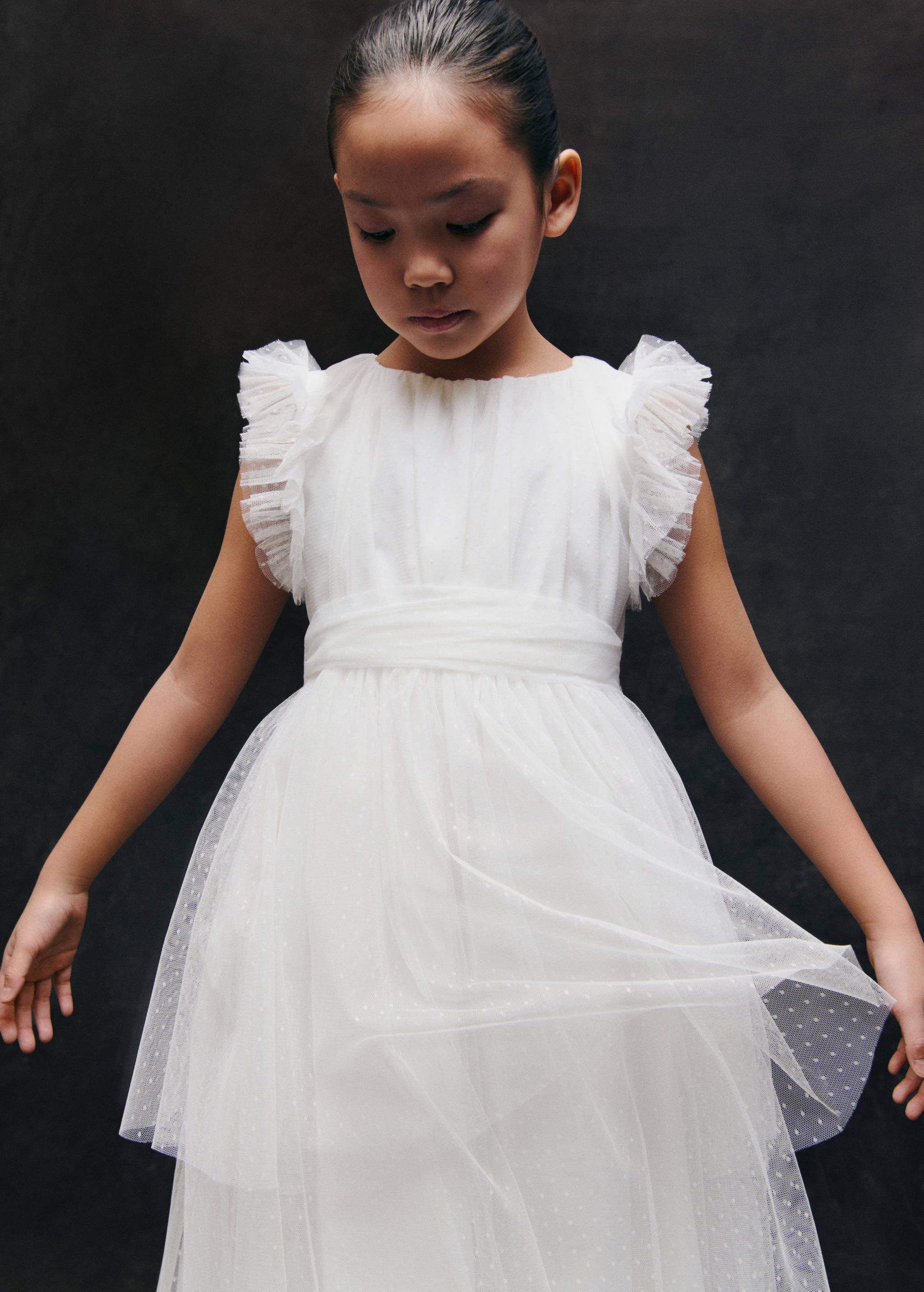 Ruffle plumeti dress - Details of the article 6