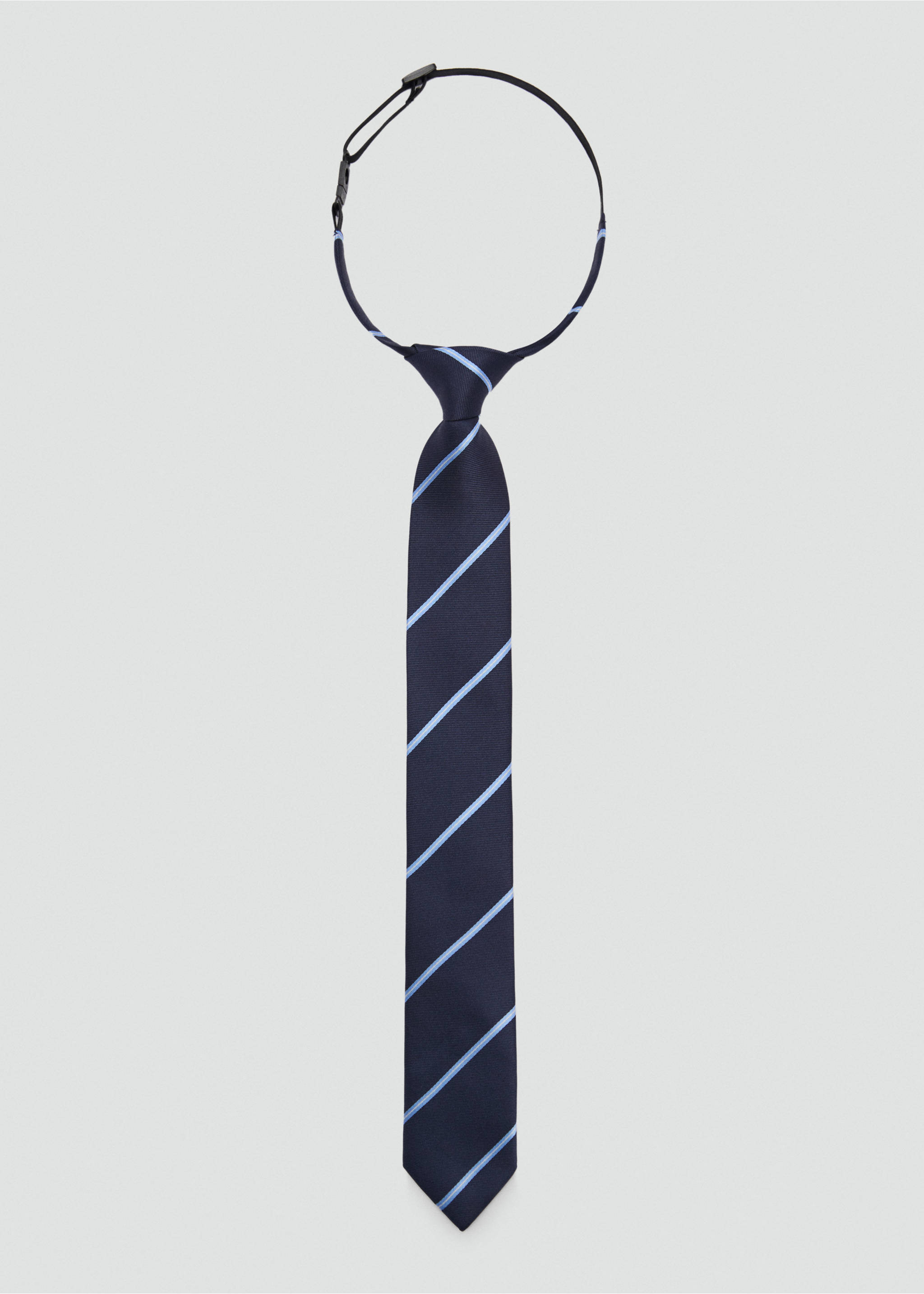 Striped tie - Article without model, Dark Navy. Ref: 87043640-00.