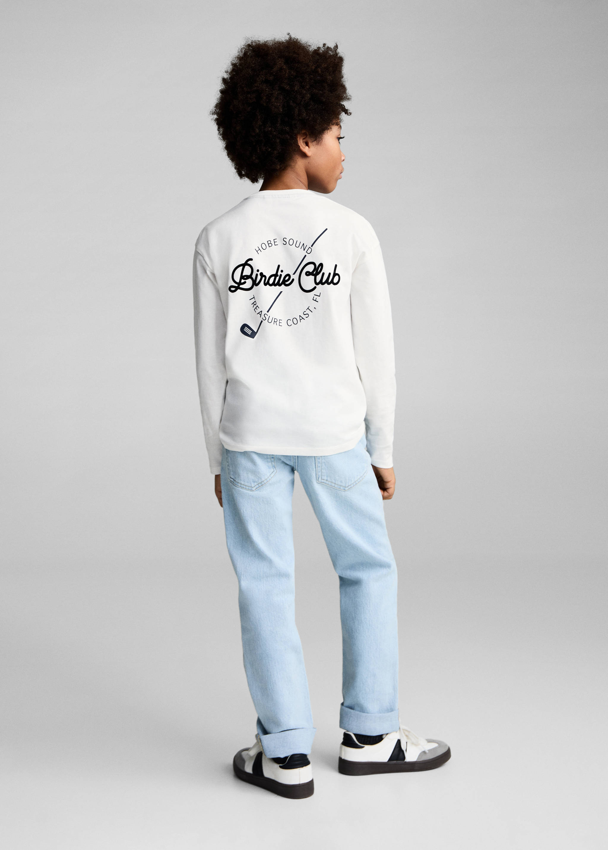 Bedrucktes Baumwoll-T-Shirt - Mittlere Ansicht