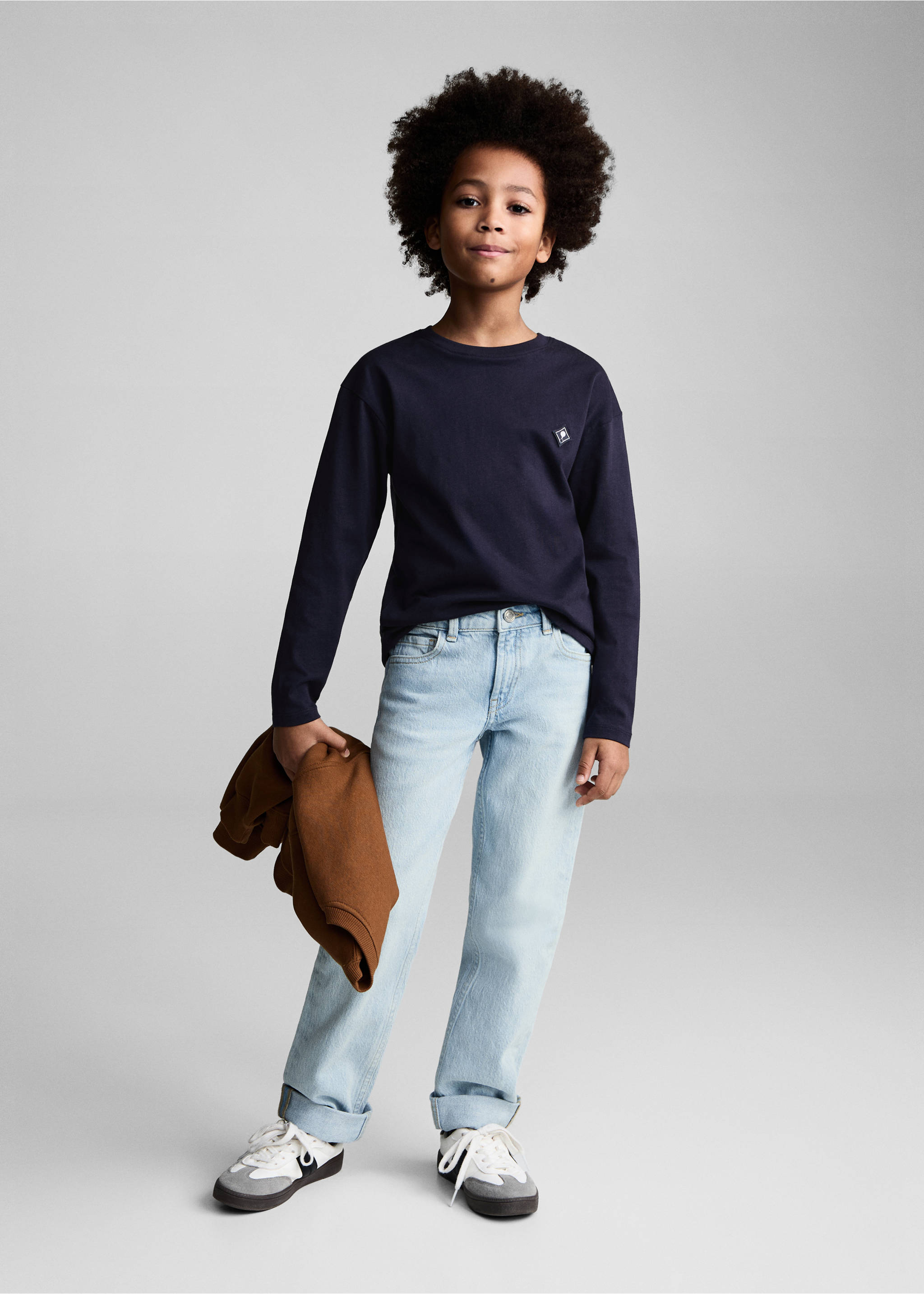 Katoenen T-shirt met print - Overzichtstekening, Donkermarine. Ref: 87043645-00.