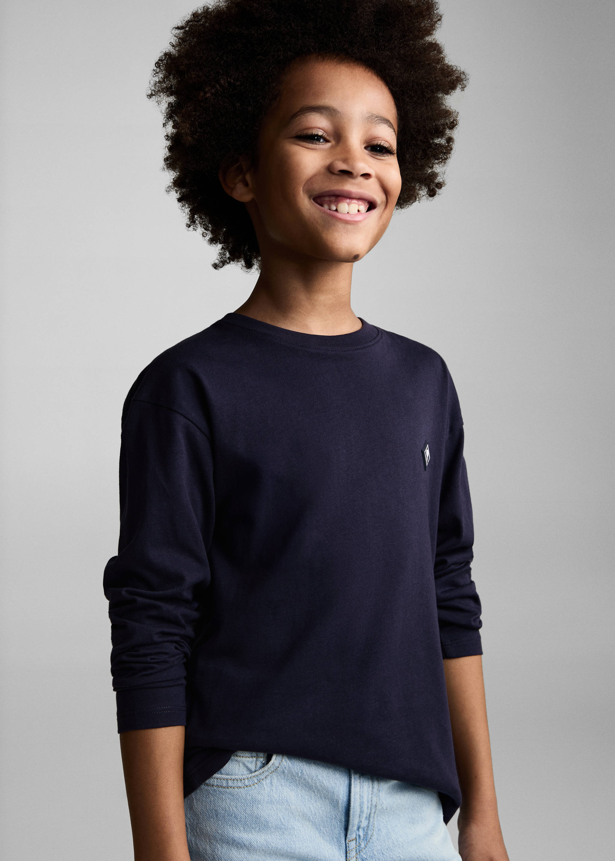 Katoenen T-shirt met print - Middenvlak