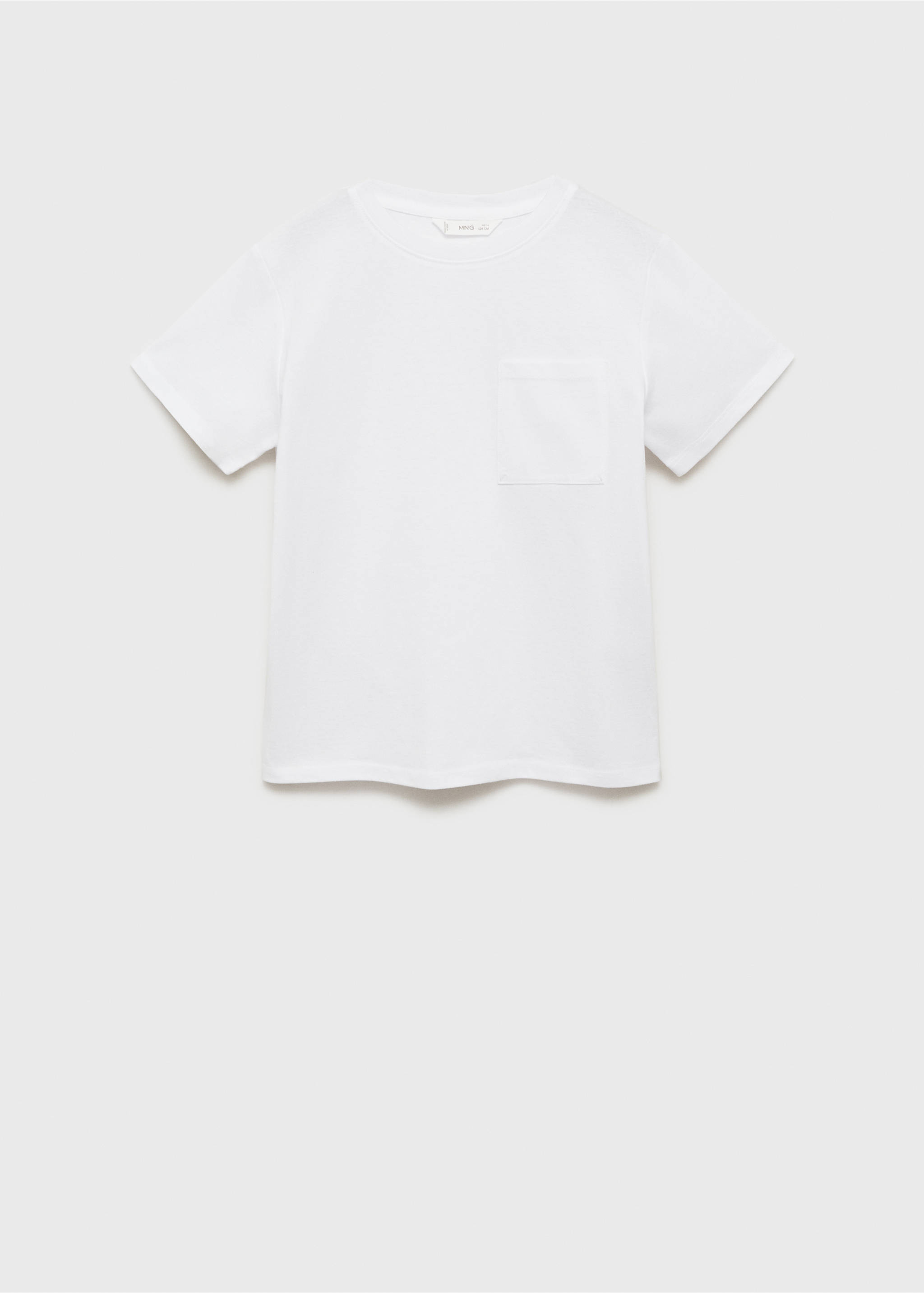 Majica sa zakrpom i džepom - Artikl bez modela, Bijela. Ref: 87043651-00.