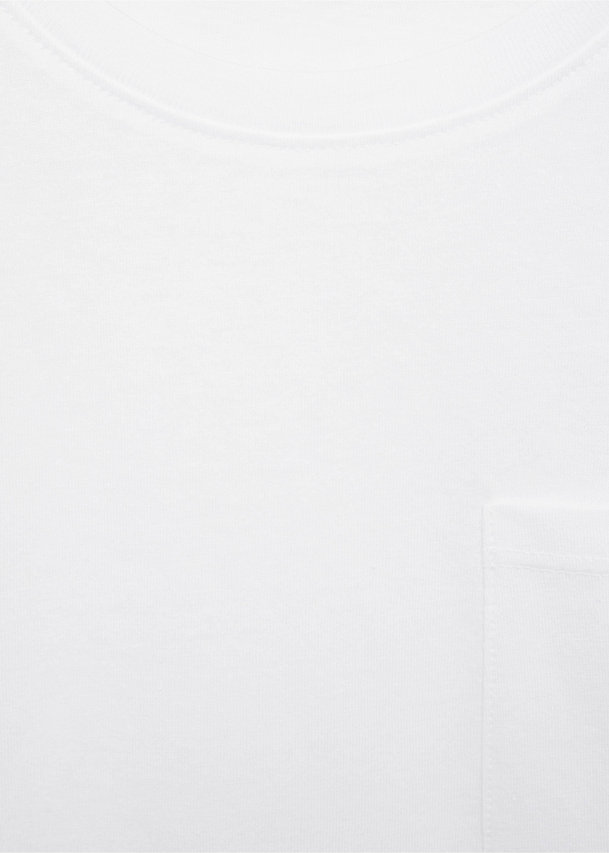 Majica sa zakrpom i džepom - Detalji artikla 8, Bijela. Ref: 87043651-00.