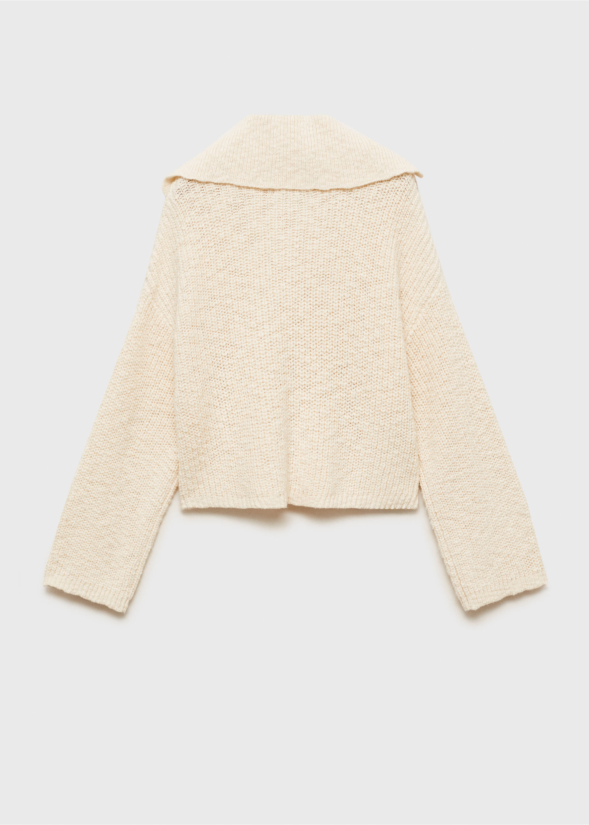 Strickcardigan mit Knöpfen - Rückseite des Artikels, Sandfarben. Ref: 87043652-00.