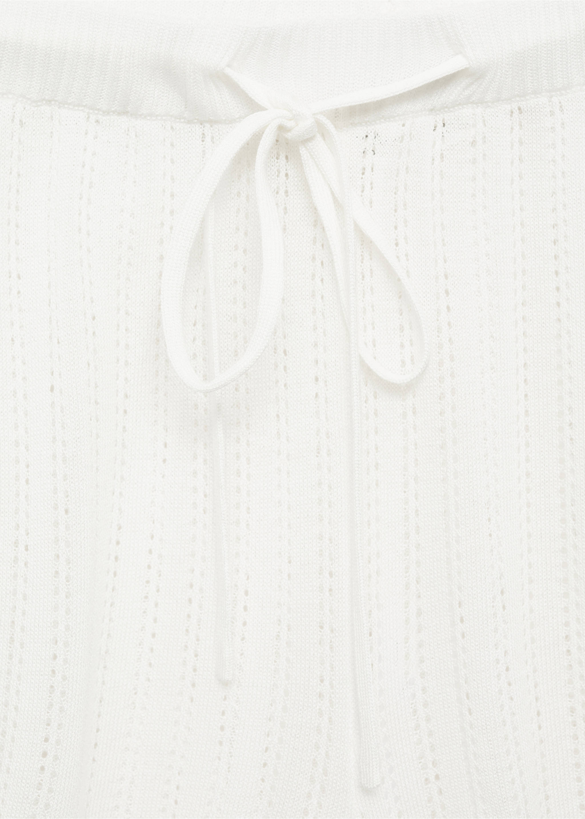 Pyjama-Shorts mit Lochmusterdetail - Detail des Artikels 8, Weiß. Ref: 87044066-00.