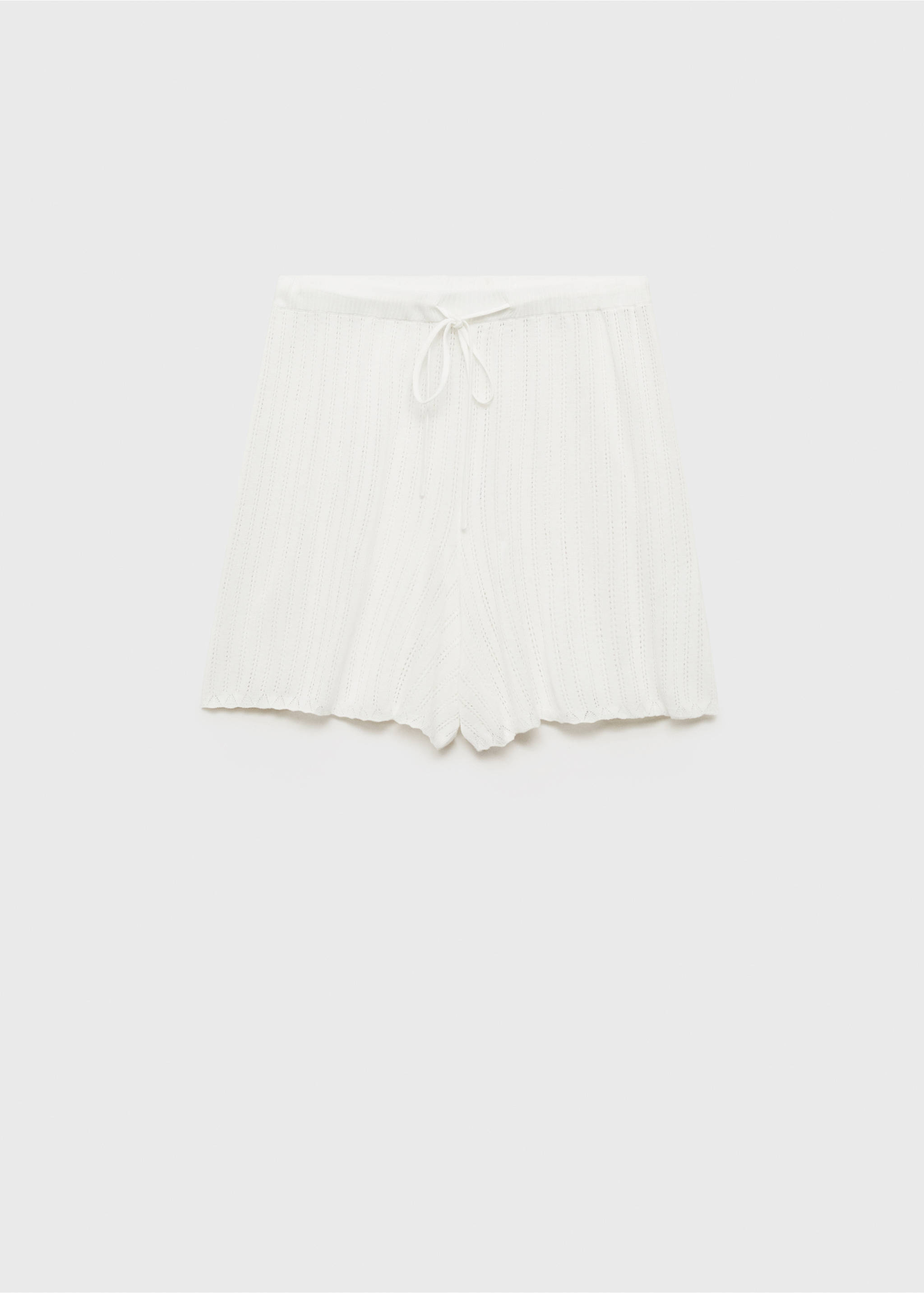 Shorts pijama detalle punto calado - Artículo sin modelo, Blanco. Ref: 87044066-00.