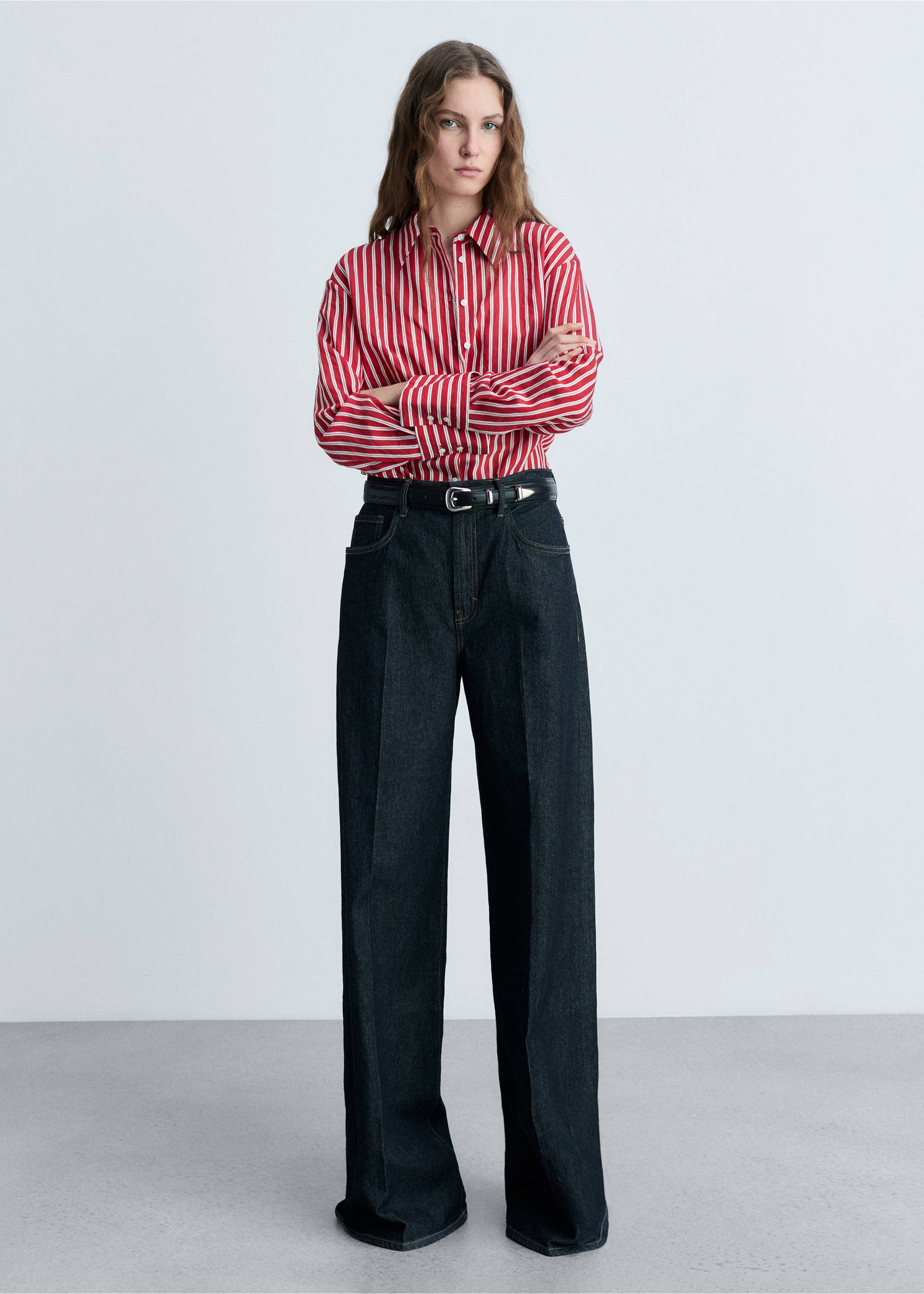 Striped straight shirt - General plane, Red. Ref: 87044069-00.