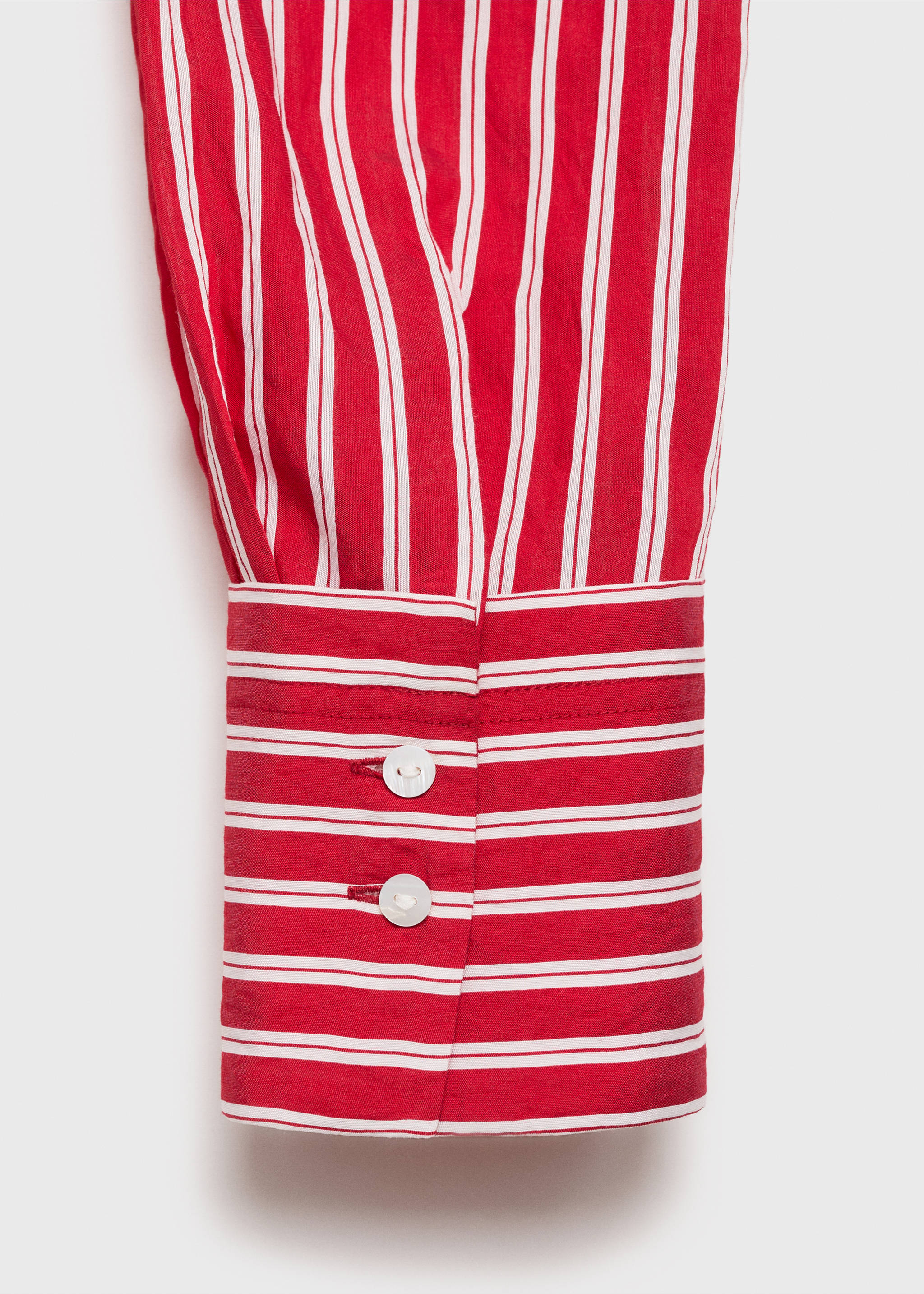 Striped straight shirt - Details of the article 0, Red. Ref: 87044069-00.