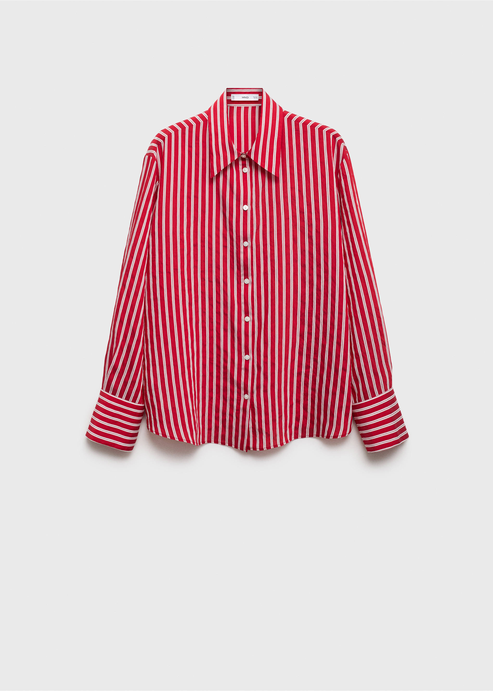 Striped straight shirt - Article without model, Red. Ref: 87044069-00.