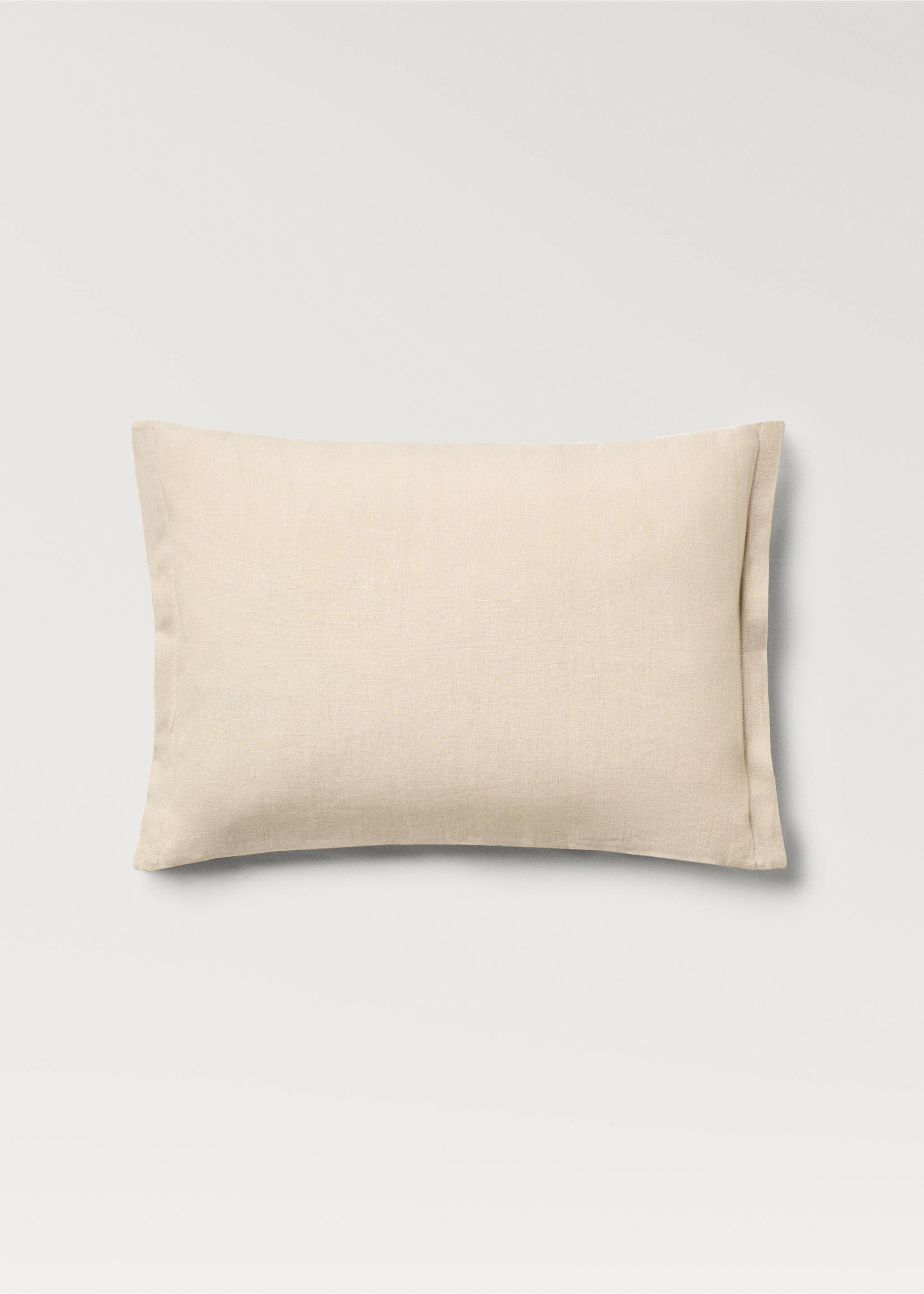 Housse de coussin bicolore en lin 40x60 cm - Détail de l'article 1, Orange. Ref: 87044073-00.