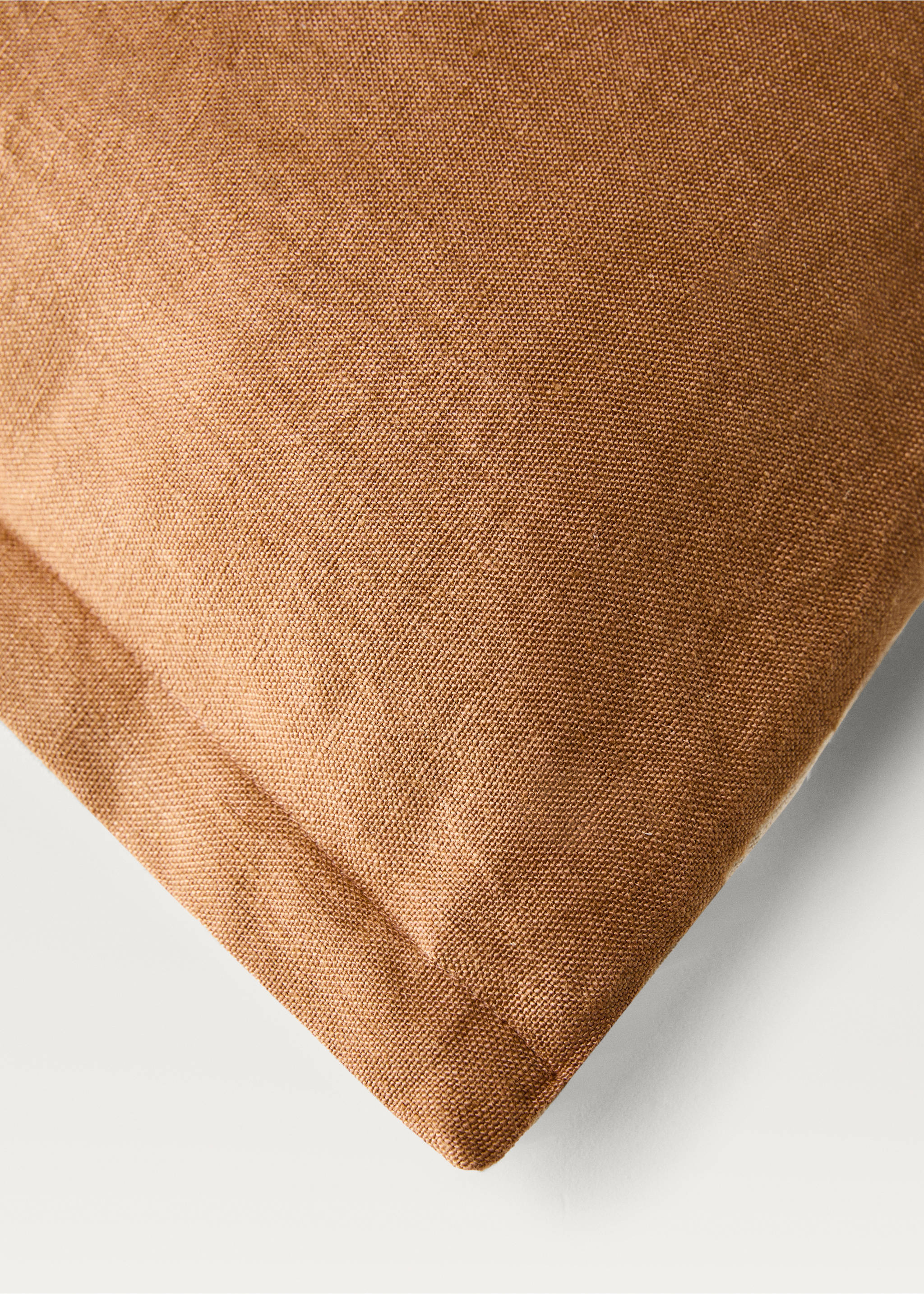 Housse de coussin bicolore en lin 40x60 cm - Détail de l'article 3, Orange. Ref: 87044073-00.