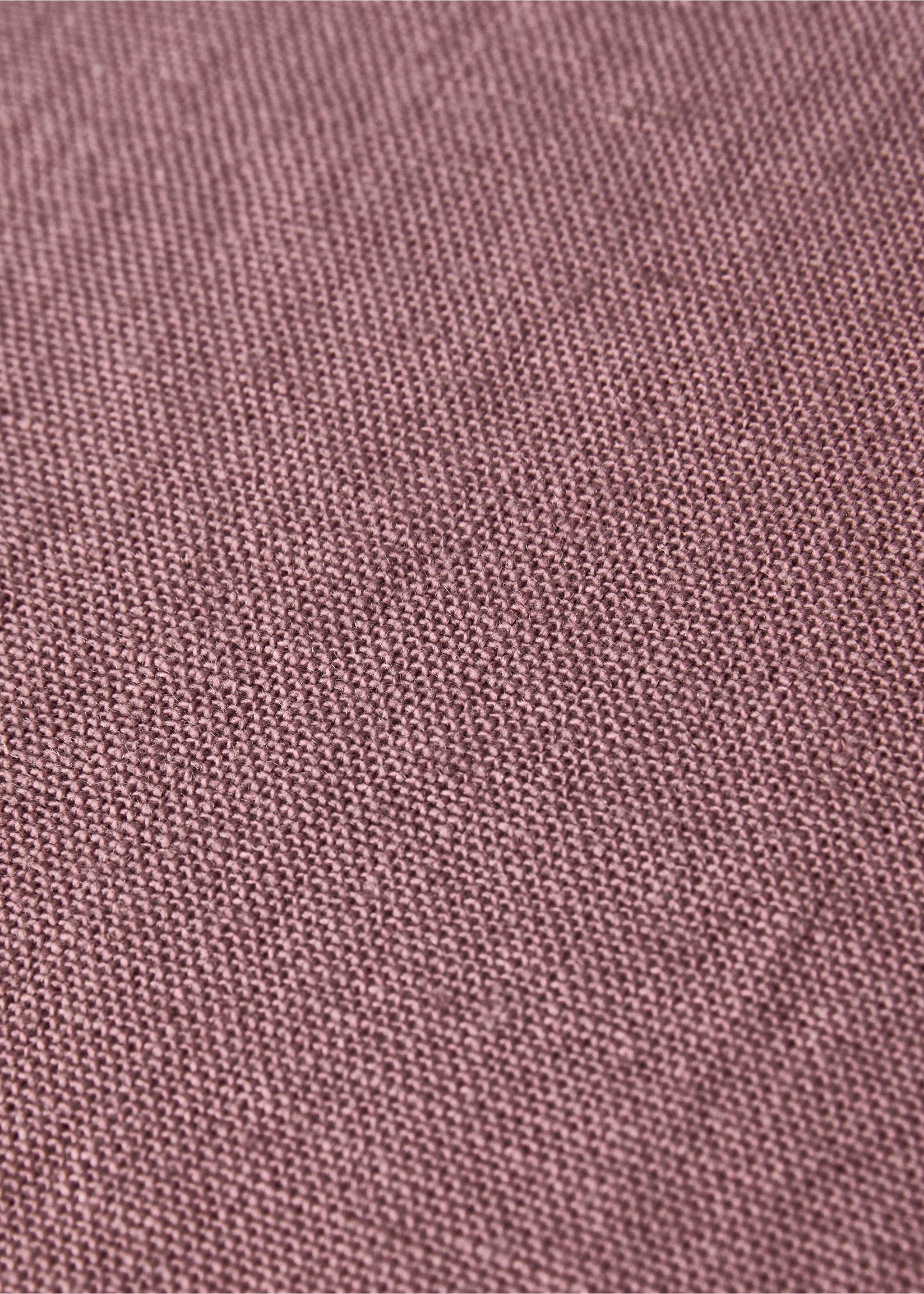 Two-tone linen cushion cover 40x60cm - Details of the article 4, Plum. Ref: 87044073-00.
