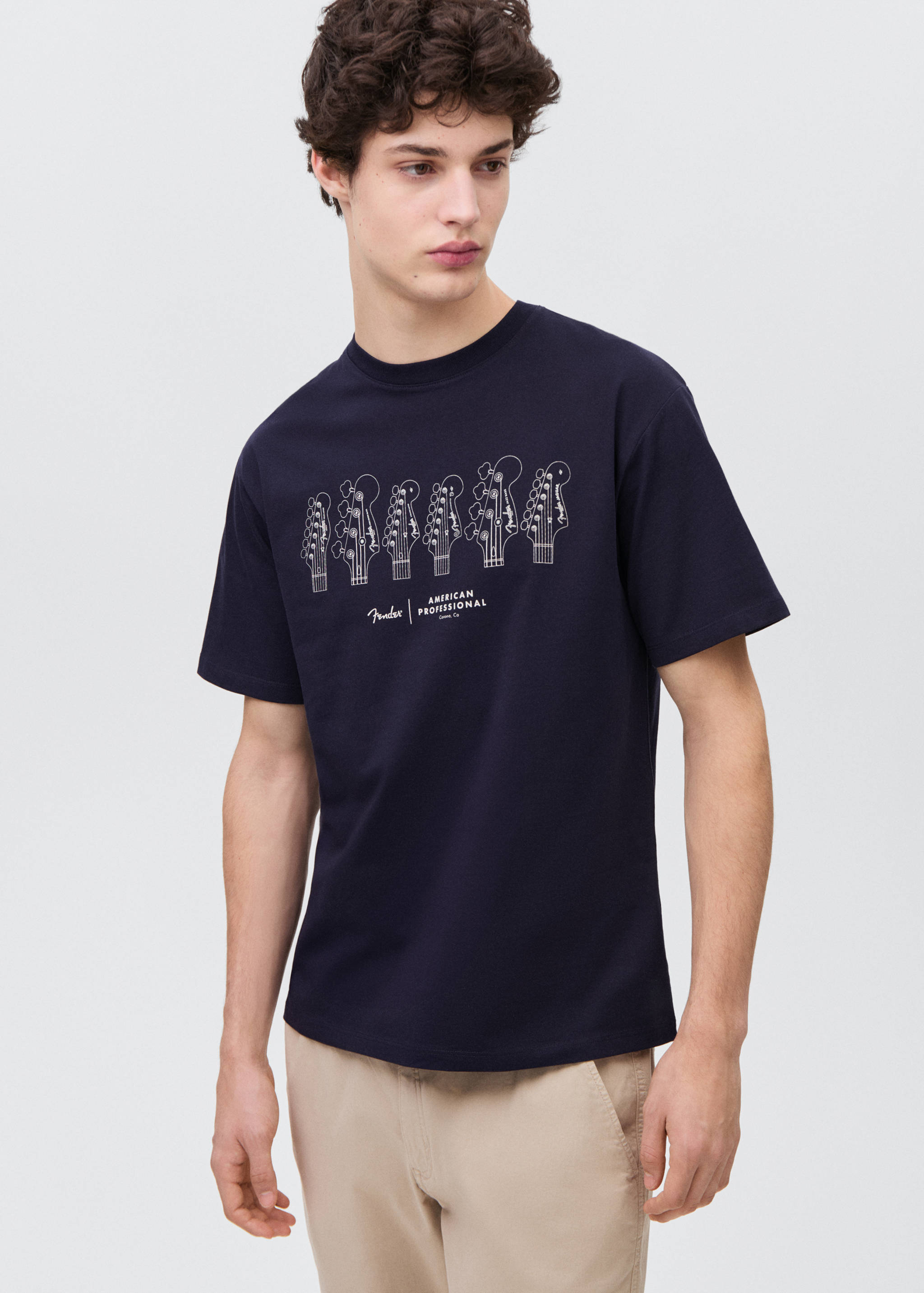Kurzärmliges Print-T-Shirt - Mittlere Ansicht