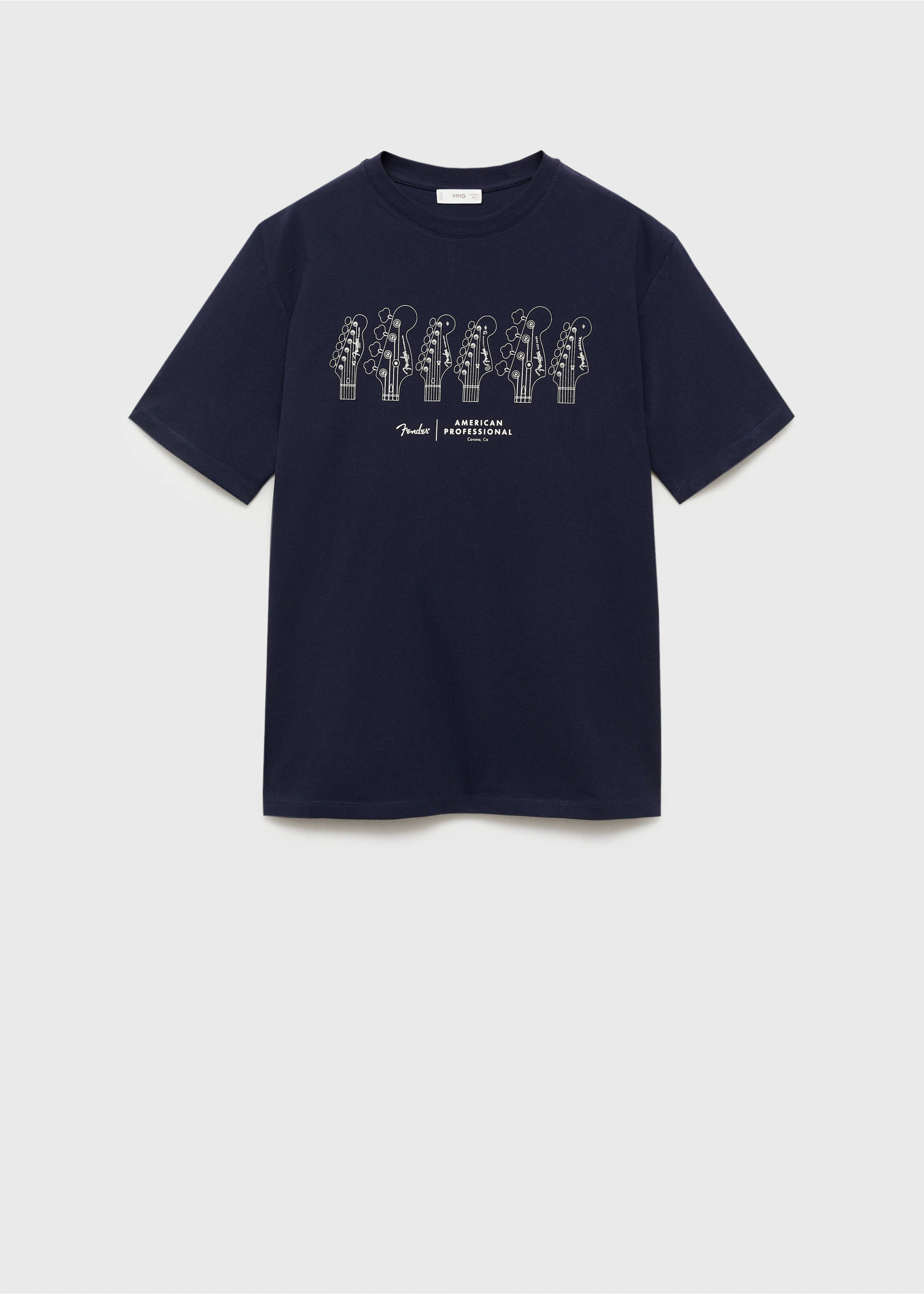 Kurzärmliges Print-T-Shirt - Artikel ohne Model, Dunkles Marineblau. Ref: 87044077-00.