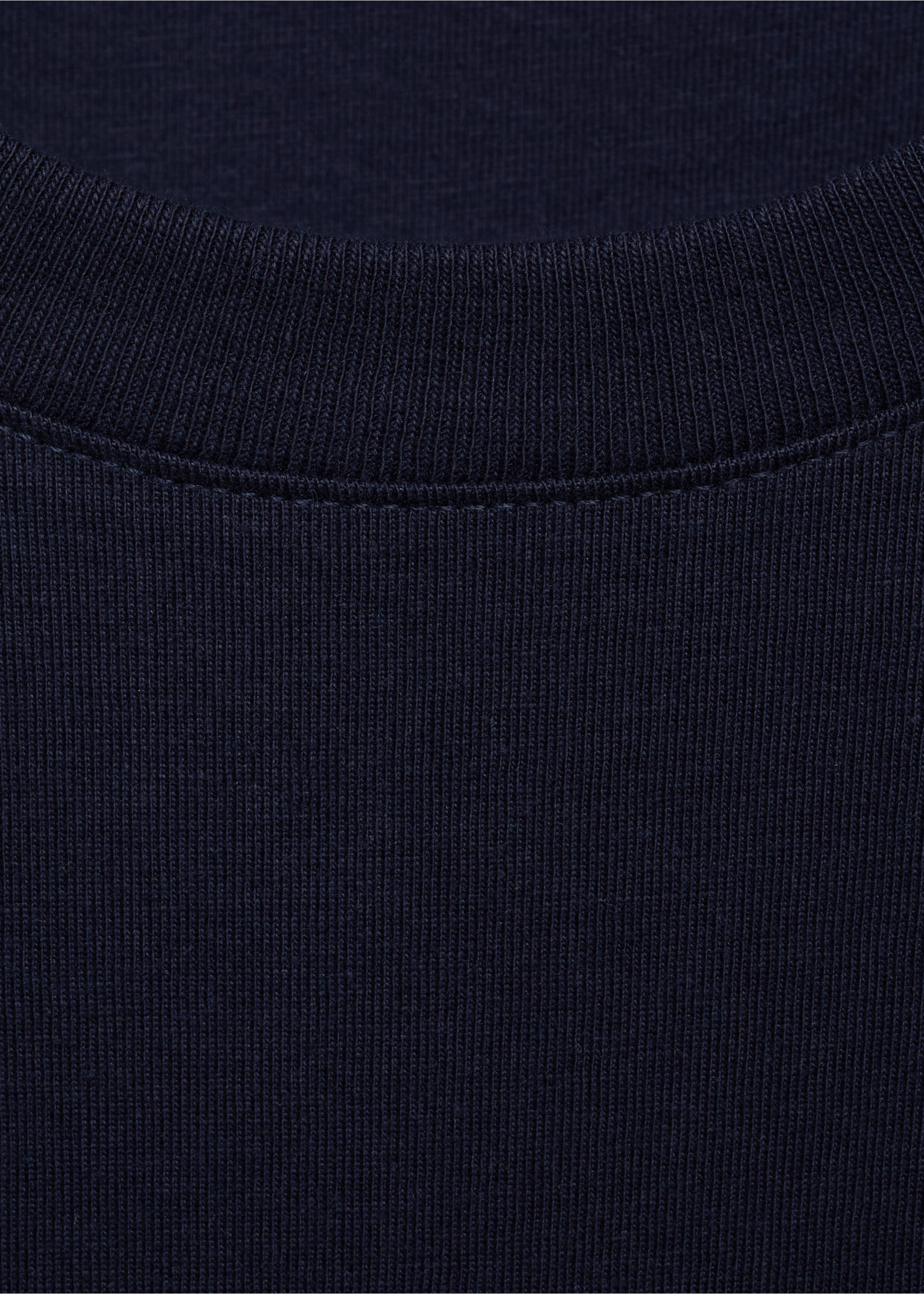 Kurzärmliges Print-T-Shirt - Detail des Artikels 0, Dunkles Marineblau. Ref: 87044077-00.