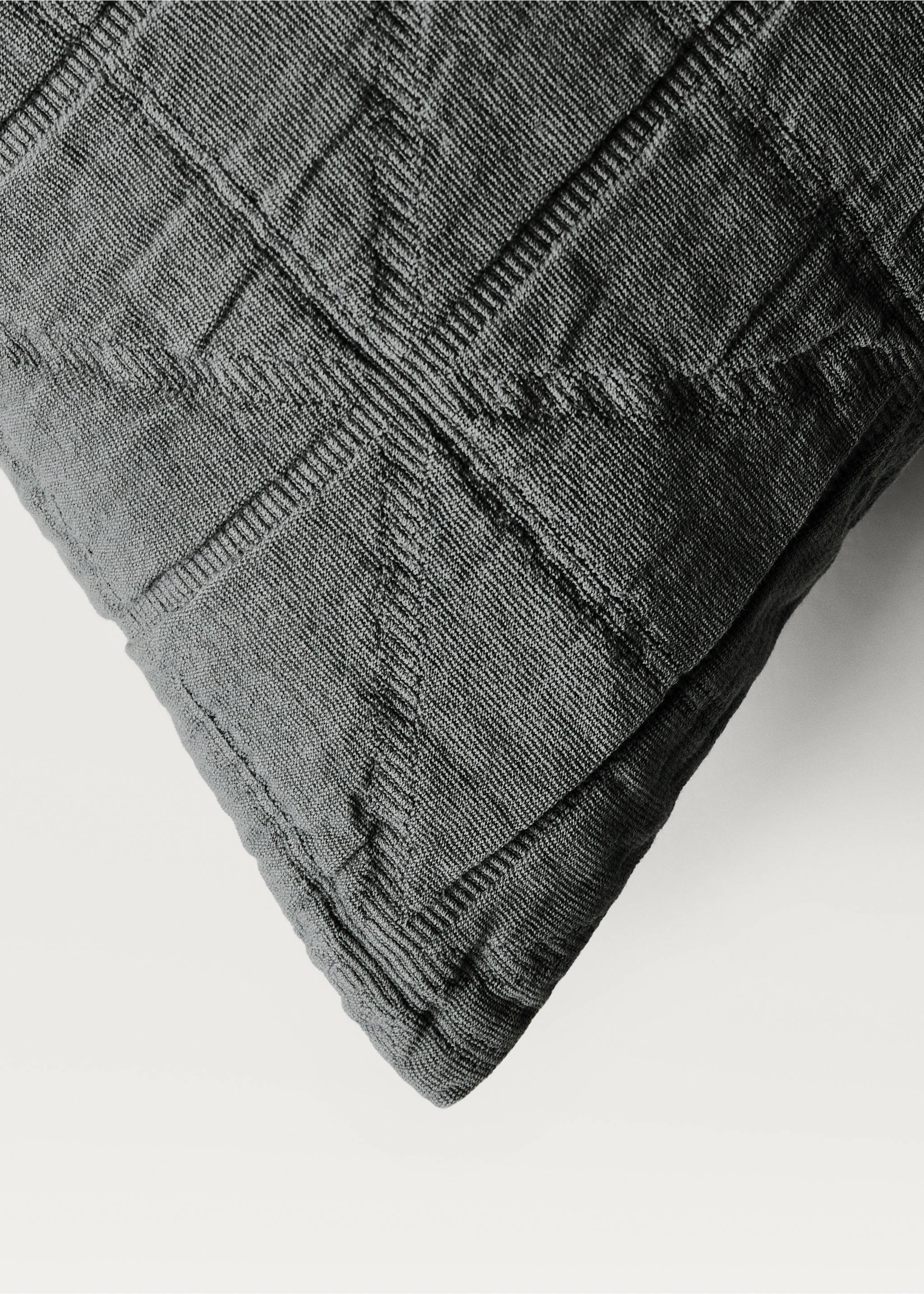 Funda cojín cama infantil algodón garment-dyed jacquard rombos 40x40 cm - Detalle del artículo 1, Gris. Ref: 87044083-00.