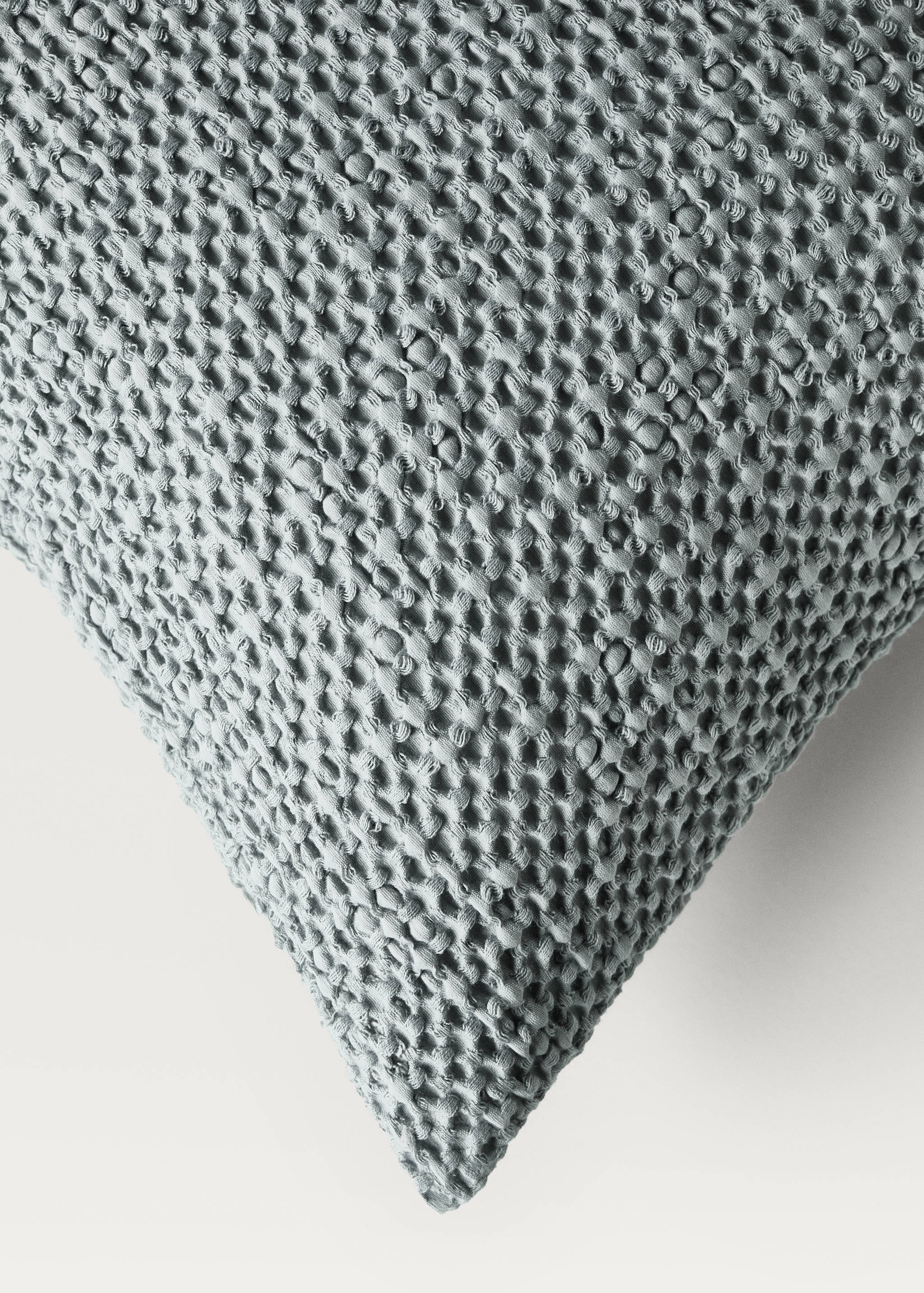 Children’s waffle-cotton garment-dyed cushion cover  40x40cm - Details of the article 1