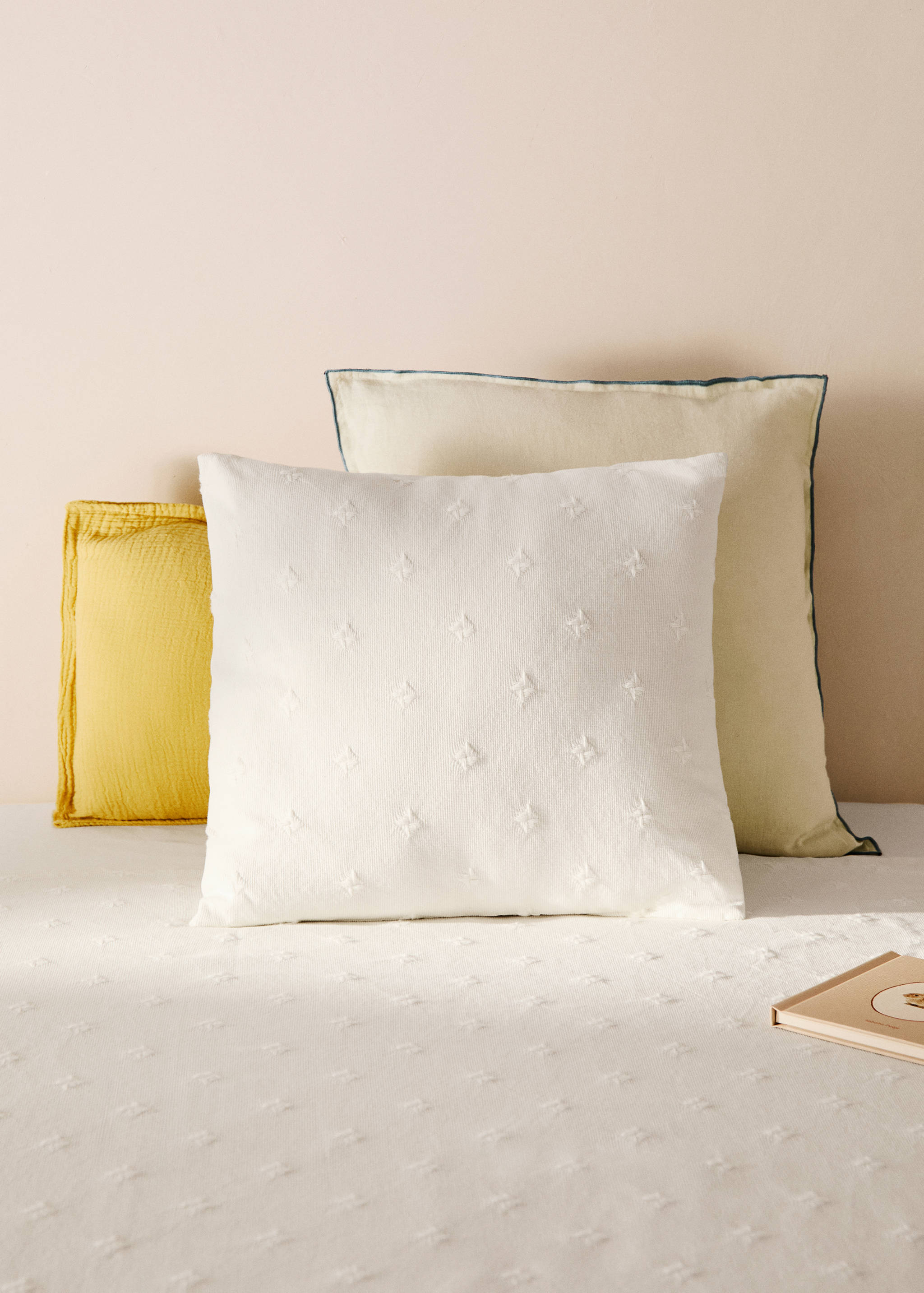 Povlak na polštářek z bavlněného žakáru 40 x 40 cm, na dětskou postýlku - Celkový náhled