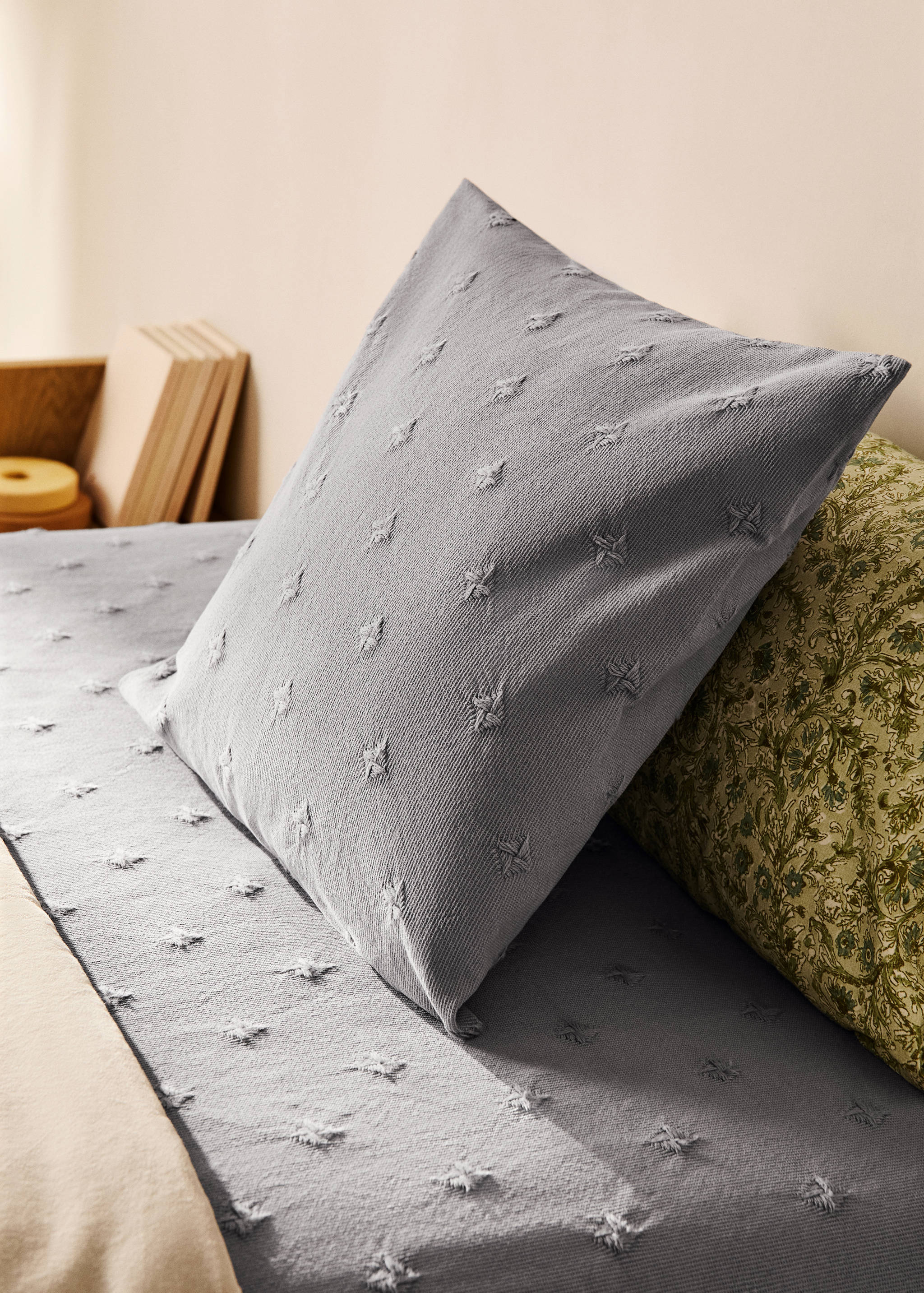 Children’s cotton jacquard cushion cover 40x40 cm - General plane