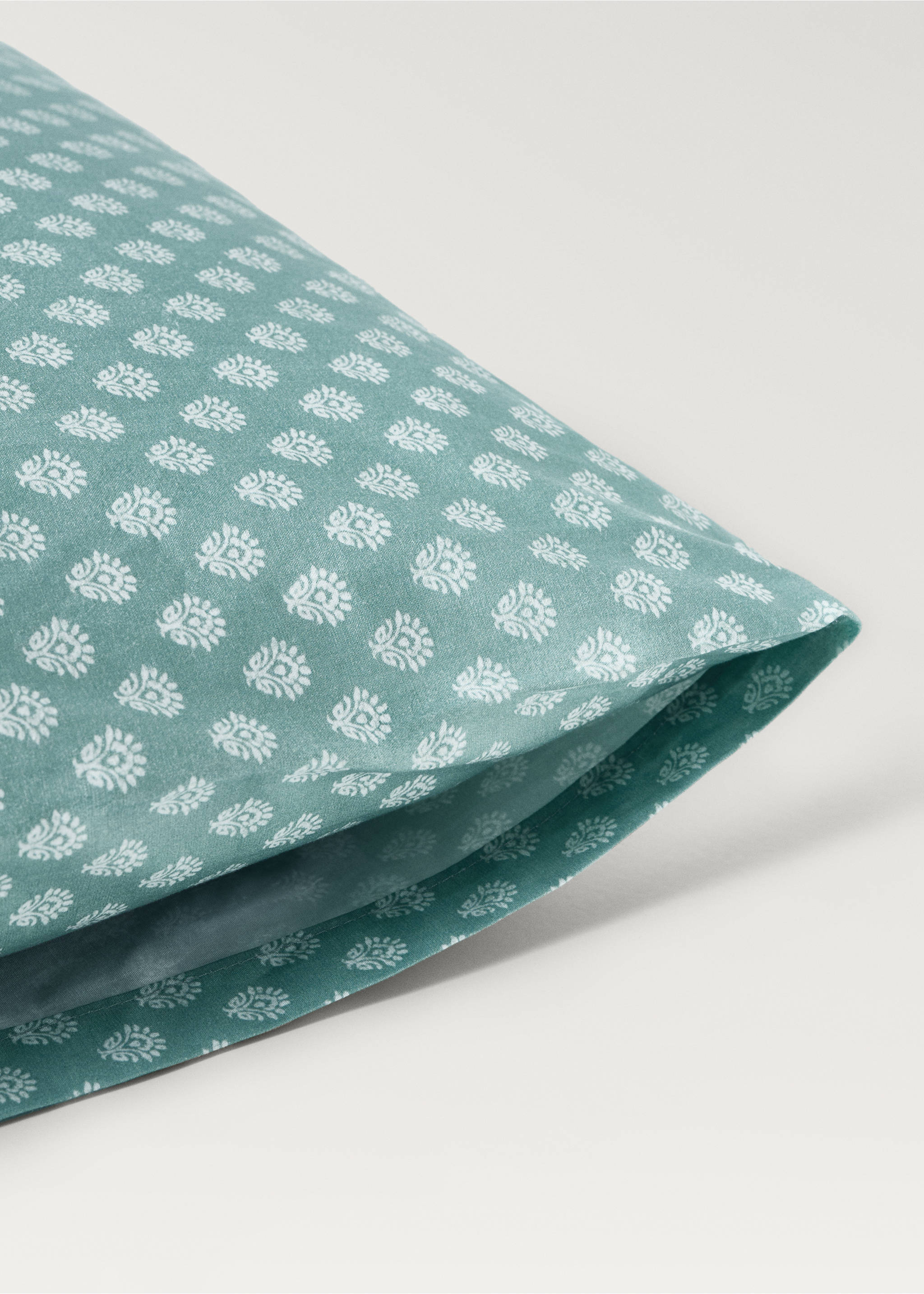 Taie d'oreiller enfant percale de coton fleur petite 50x75 cm - Détail de l'article 2, Vert forêt. Ref: 87044086-00.