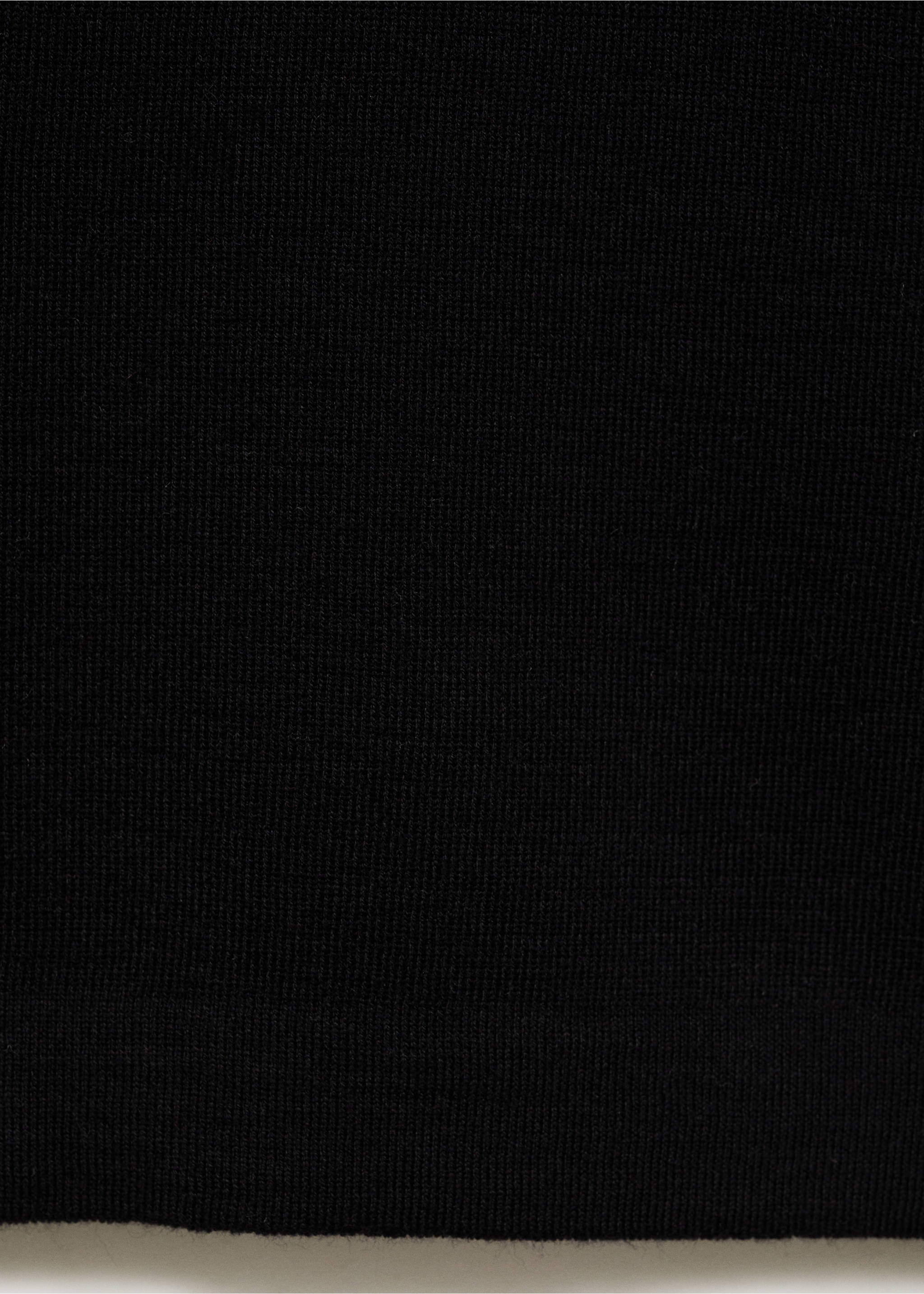 Kurzarm-Pullover aus Wollgemisch - Detail des Artikels 0, Schwarz. Ref: 87044089-00.