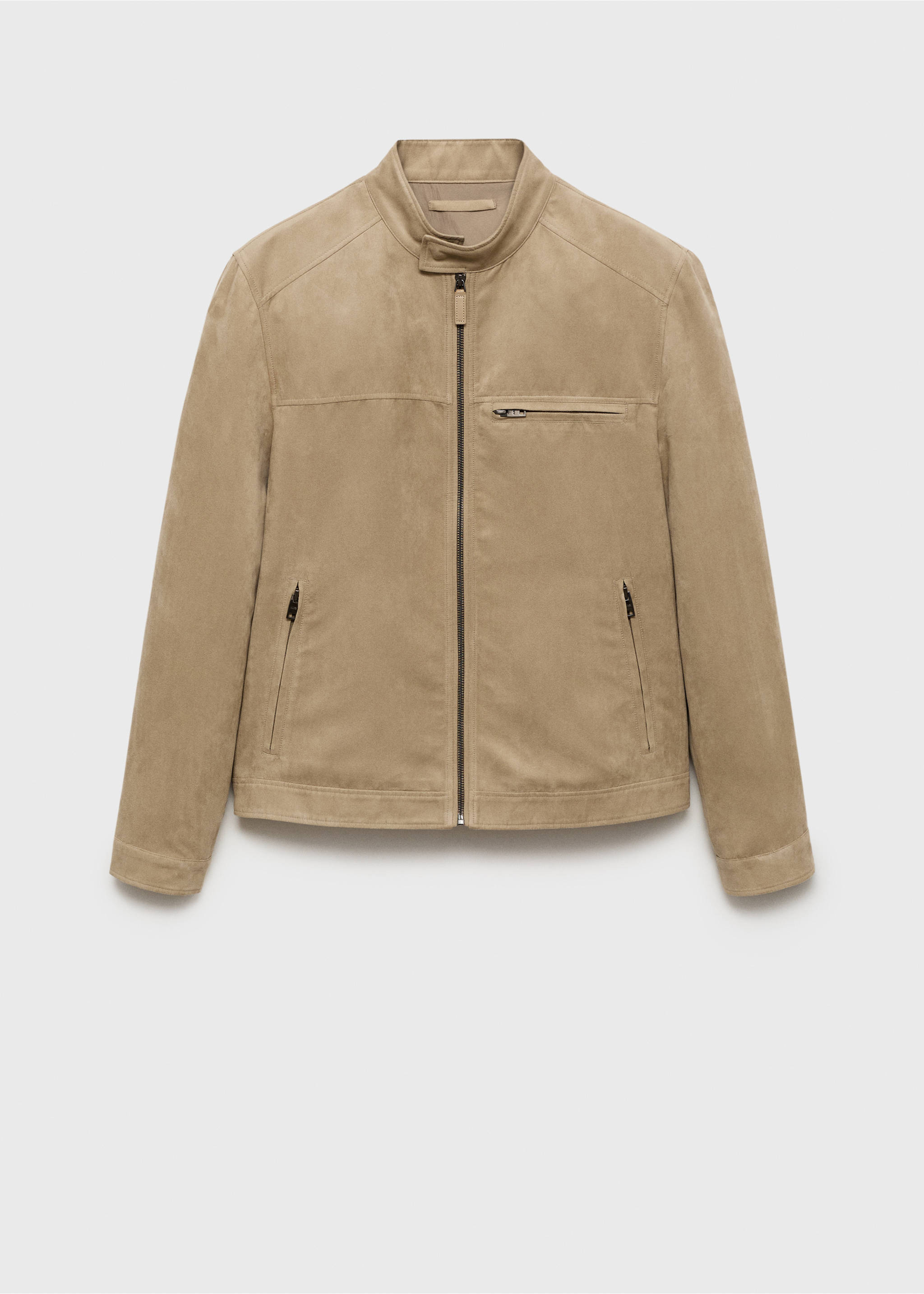Caçadora biker efecte pell girada - Article sense model, Beige. Ref: 87044387-00.