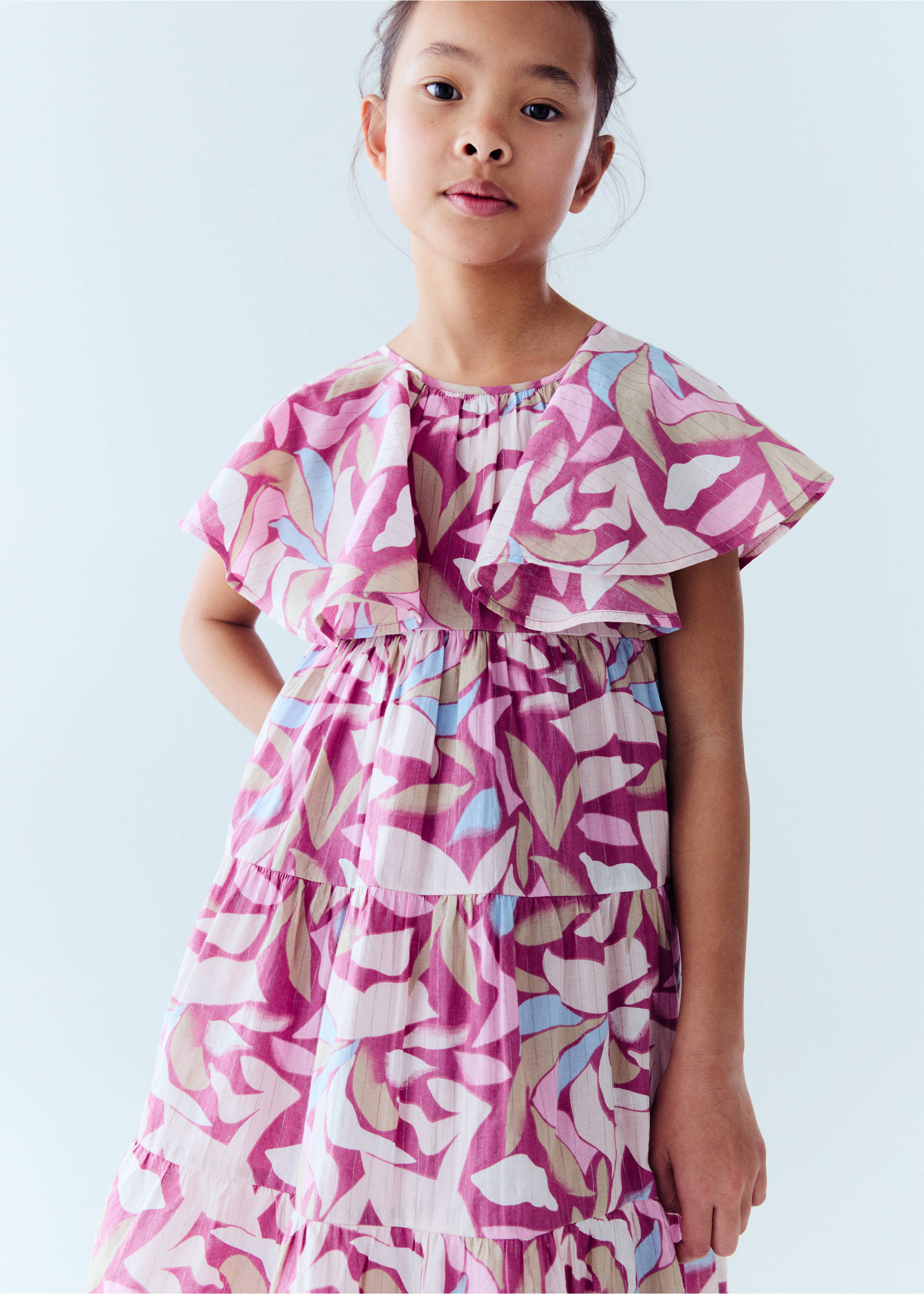 Kjole kort med trykk - Artikkeldetalj 5, Lilla. Ref: 87044388-00.