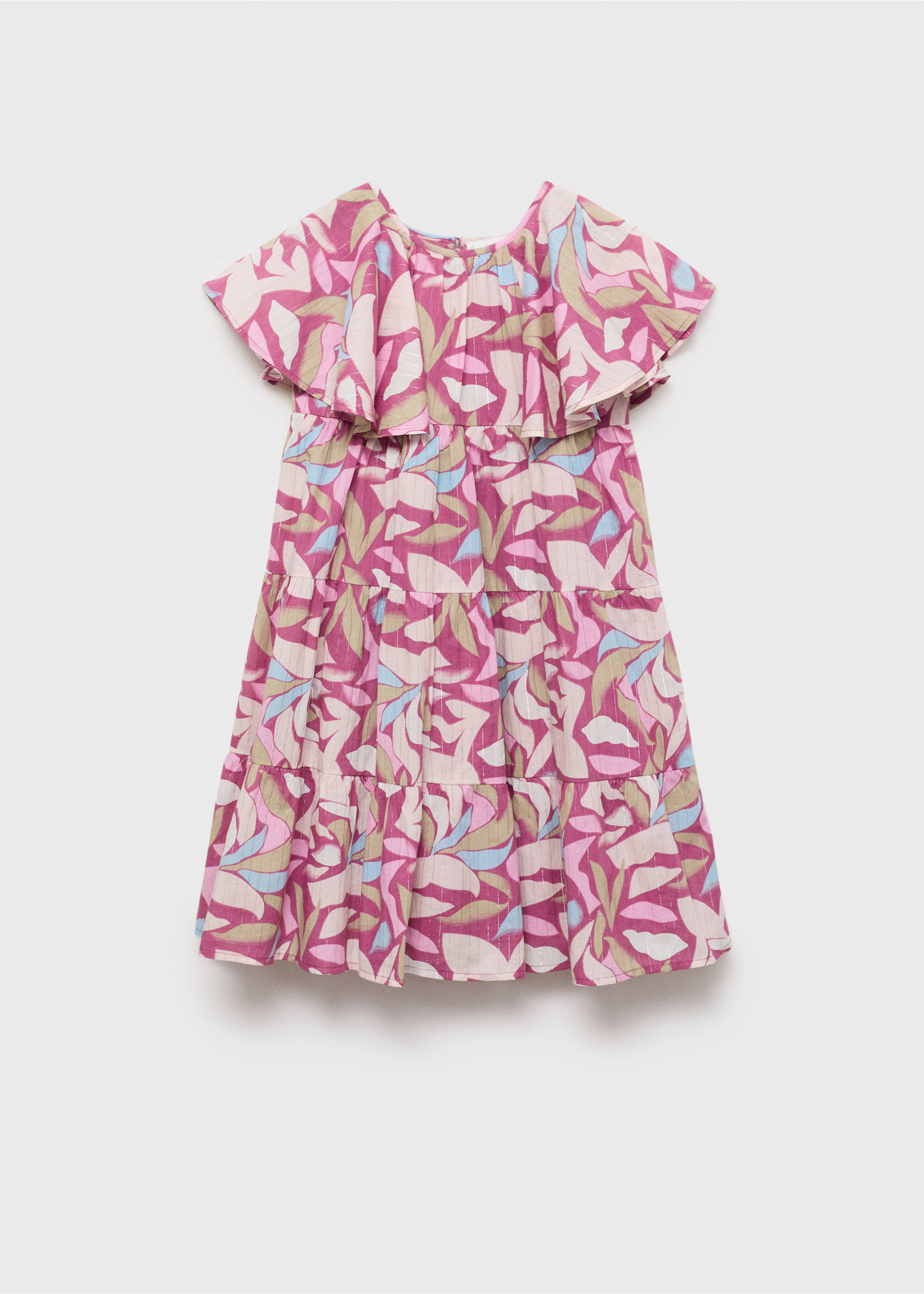 Printed short dress - Article without model, Purple. Ref: 87044388-00.