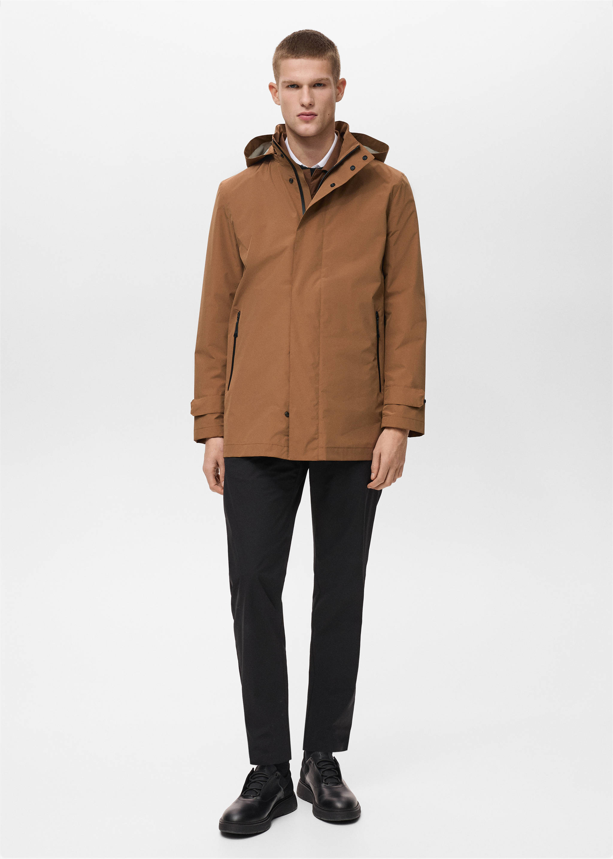 COOLMAX® technology waterproof barn jacket - General plane, Tobacco Brown. Ref: 87044389-00.
