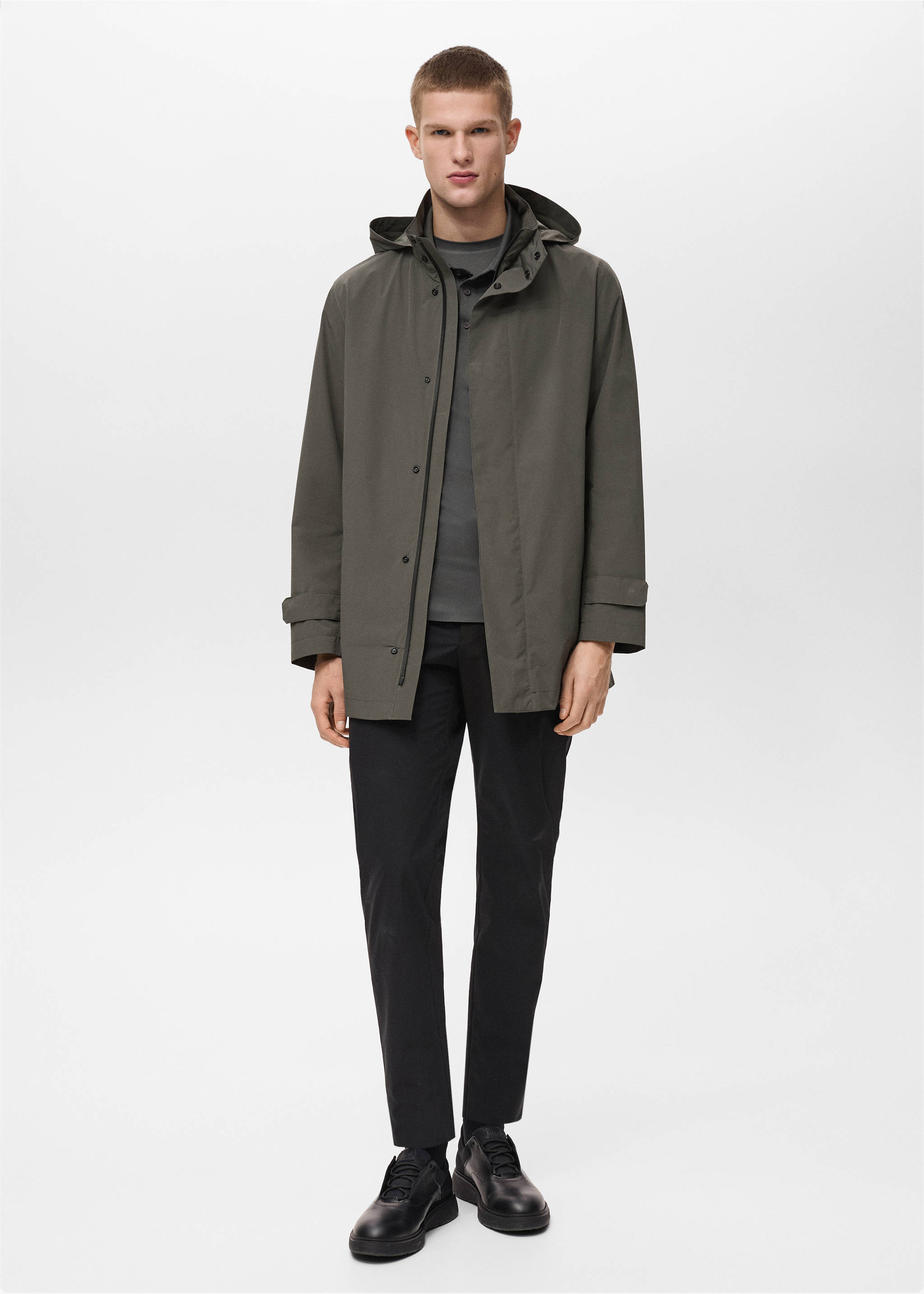 COOLMAX® technology waterproof barn jacket - General plane, Medium Green. Ref: 87044389-00.