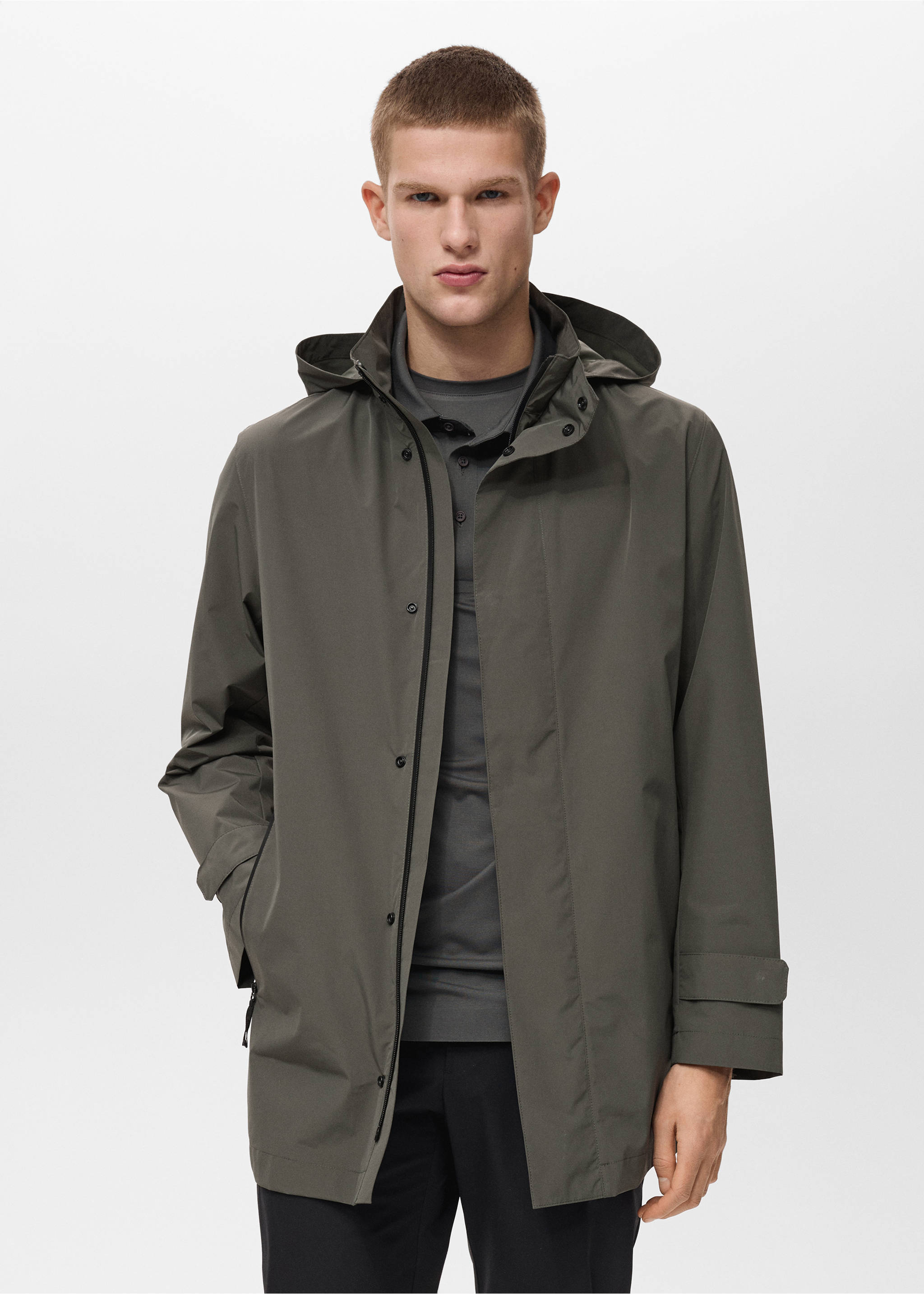 COOLMAX® technology waterproof barn jacket - Medium plane, Medium Green. Ref: 87044389-00.