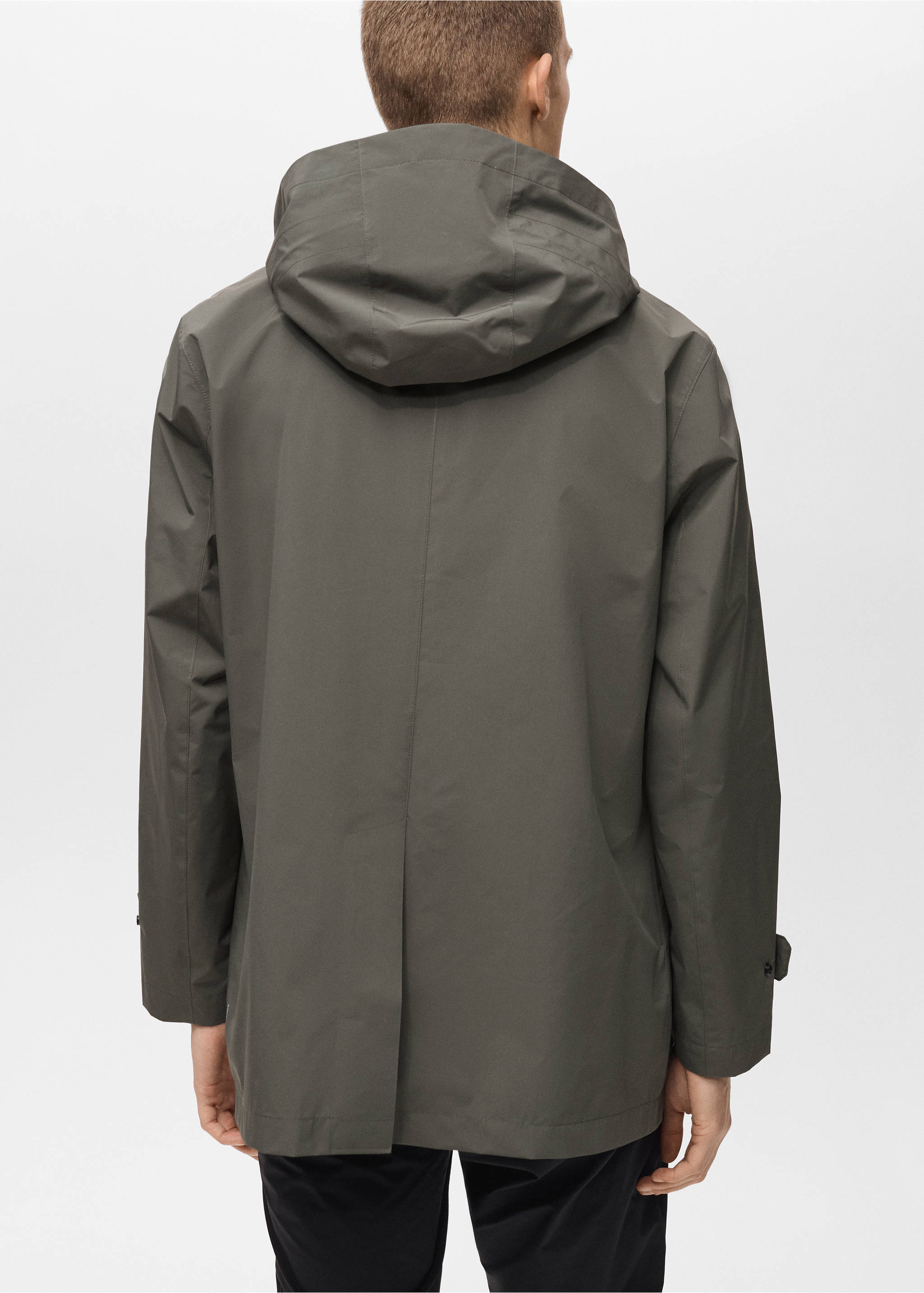 COOLMAX® technology waterproof barn jacket - Reverse of the article, Medium Green. Ref: 87044389-00.