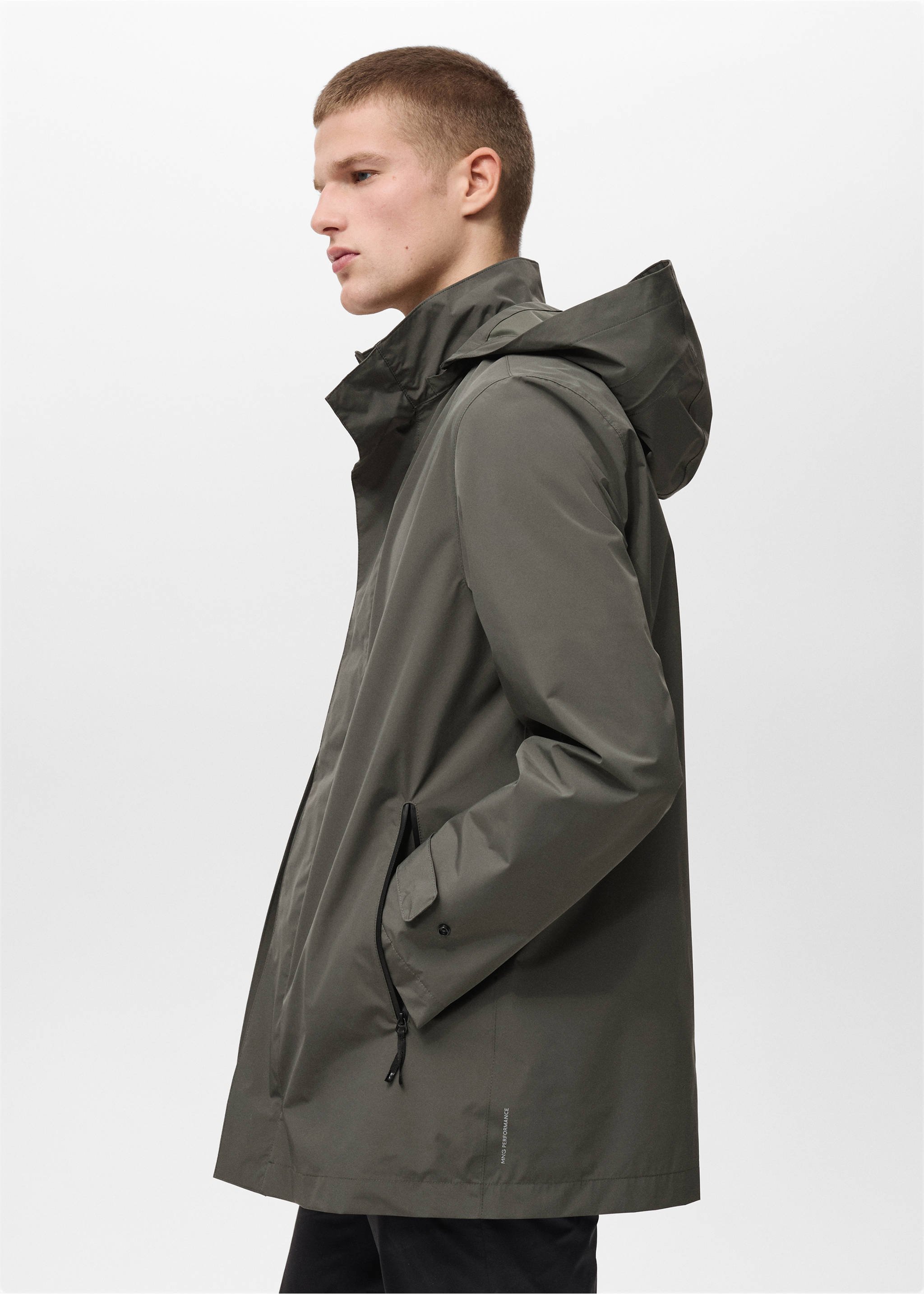 COOLMAX® technology waterproof barn jacket - Details of the article 2, Medium Green. Ref: 87044389-00.