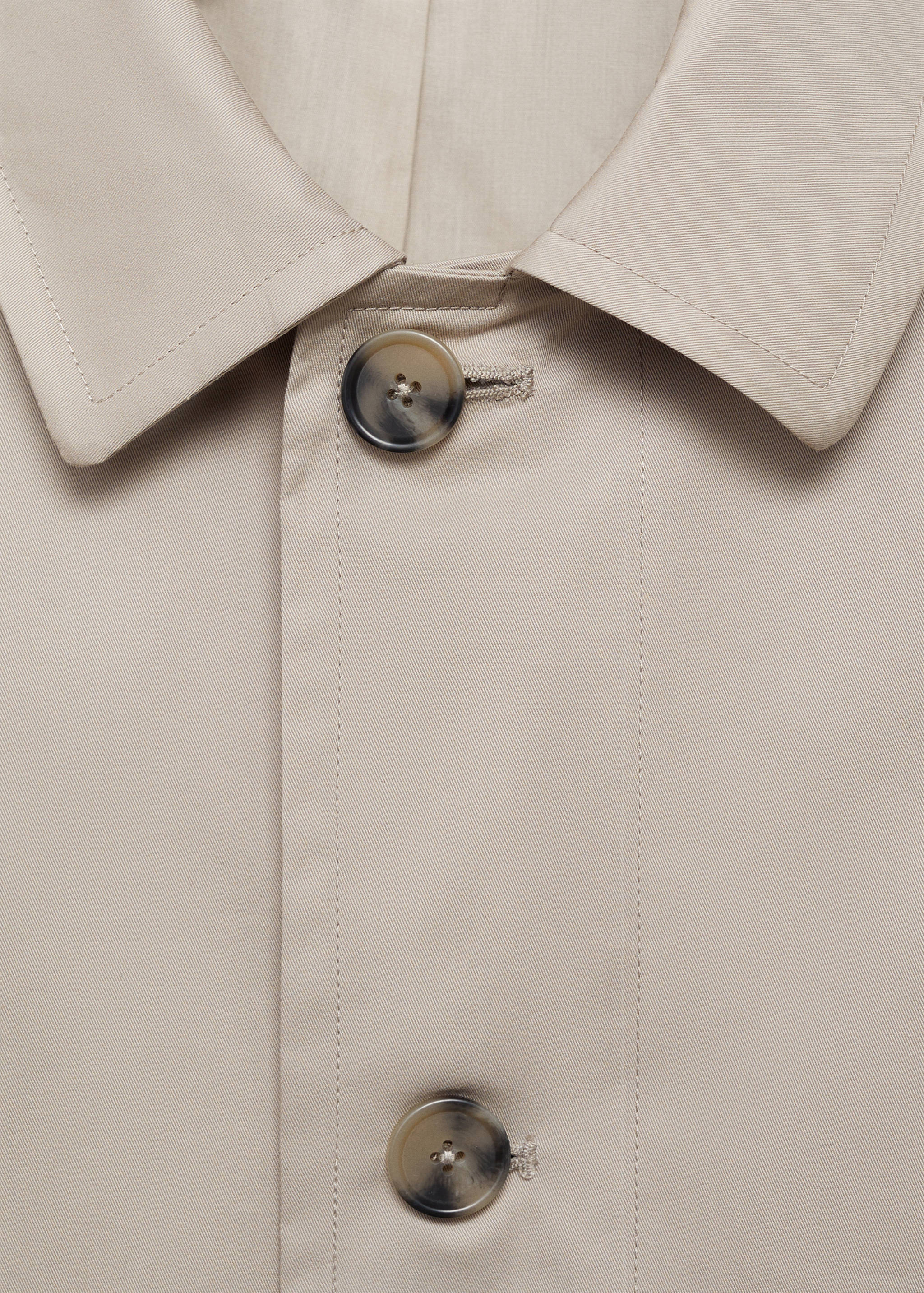 Water-repellent cotton trench coat - Details of the article 8