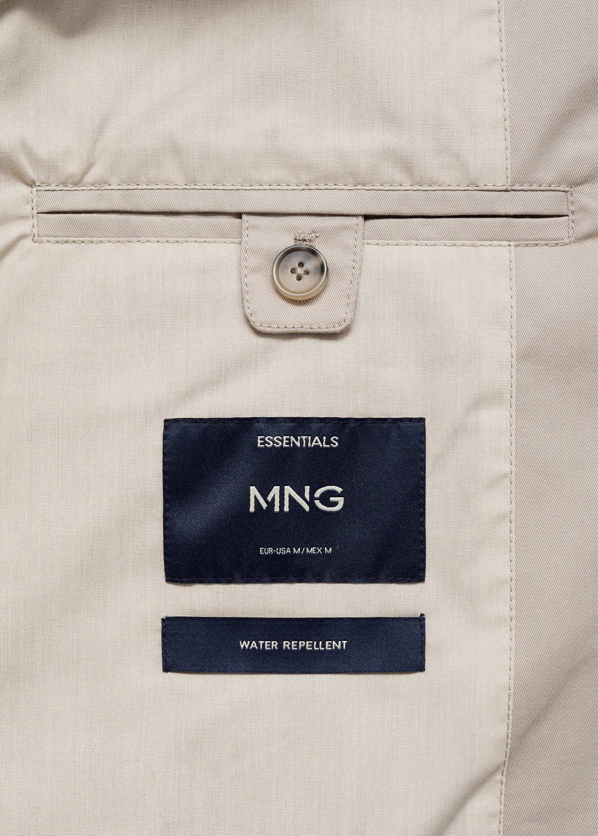 Water-repellent cotton trench coat - Details of the article 0