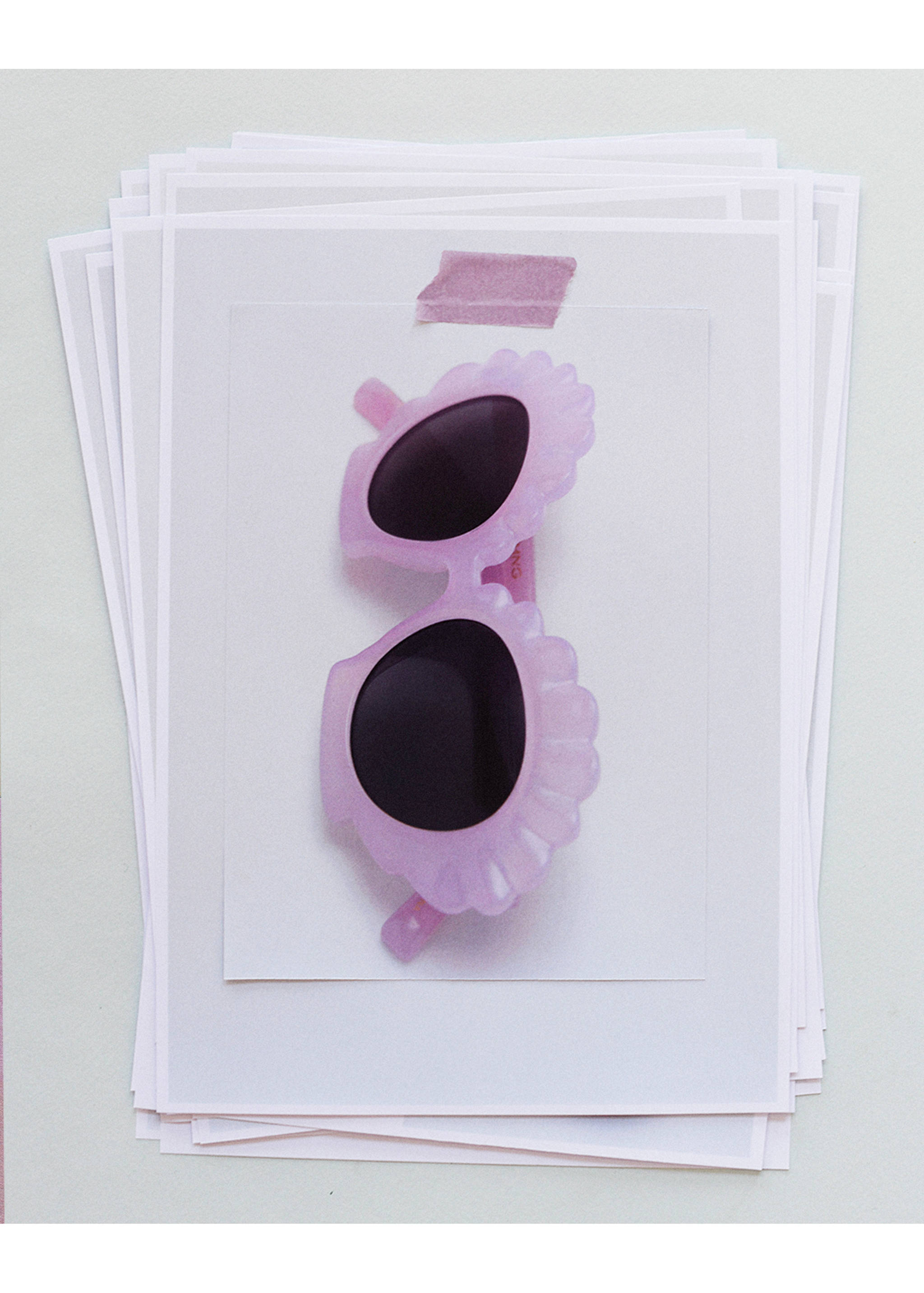 Óculos de sol com armação de concha - Pormenor do artigo 6, Roxo-claro. Ref: 87044394-00.