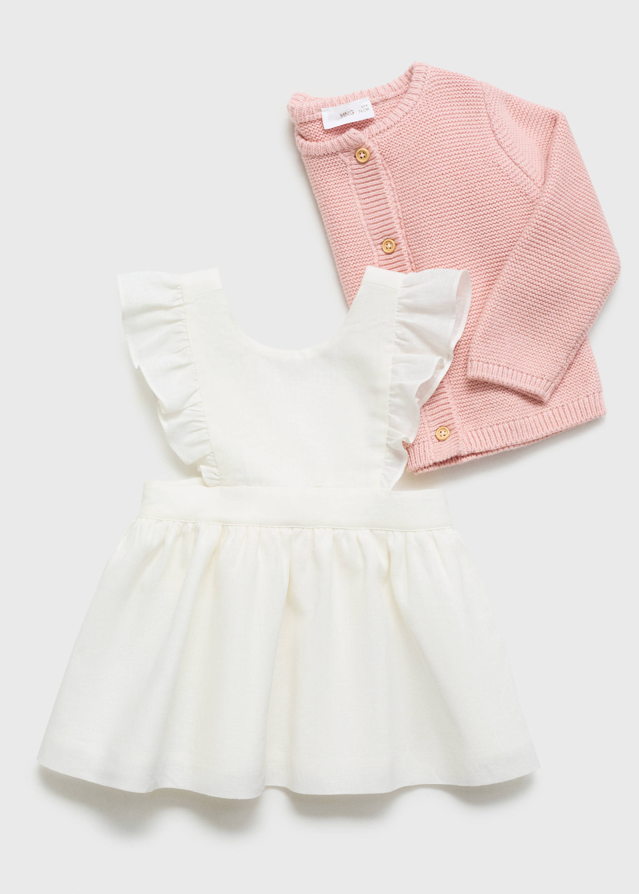 Ruffled linen dress - Details of the article 0