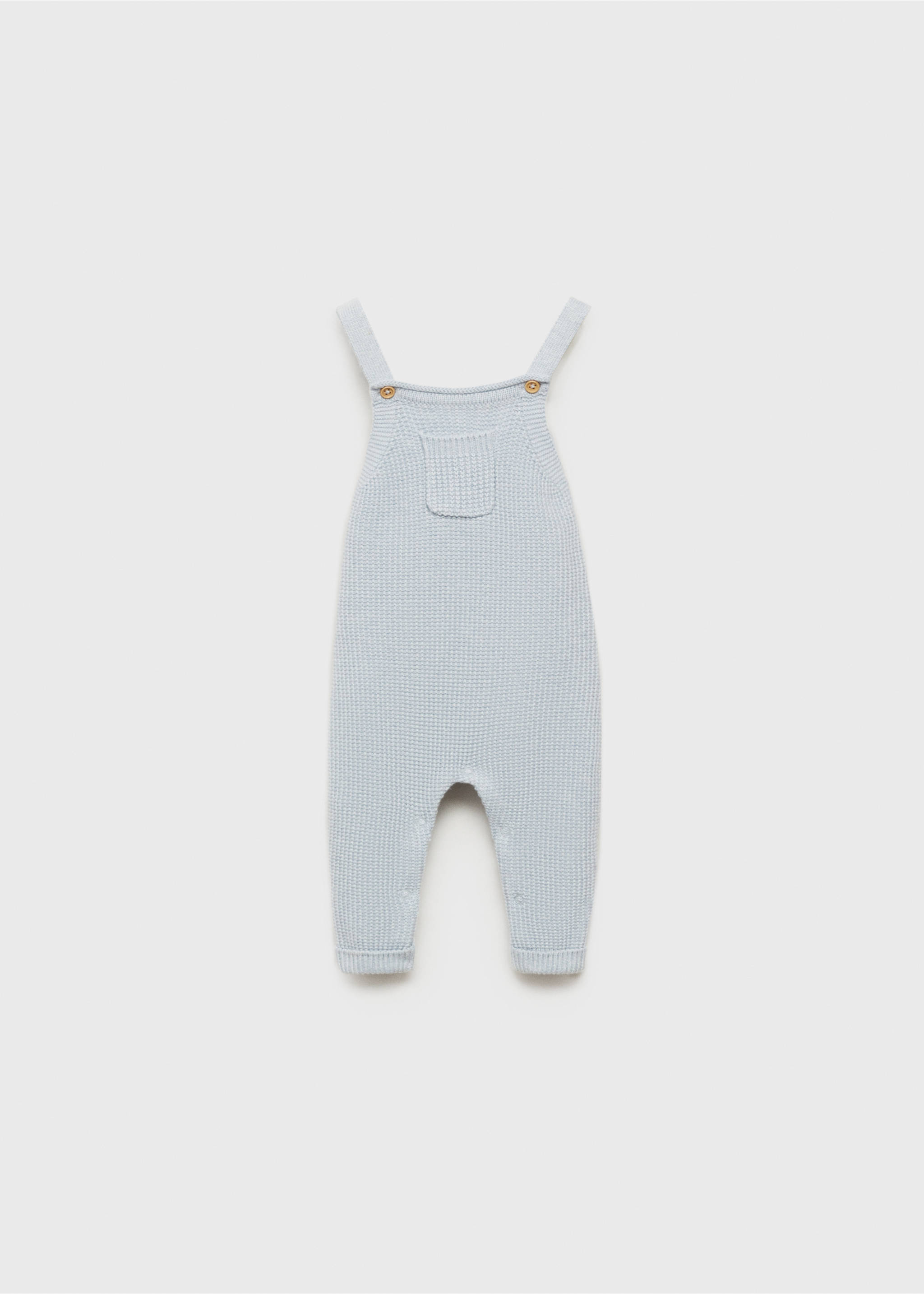 Long knitted dungarees - Article without model, Sky Blue. Ref: 87044399-00.