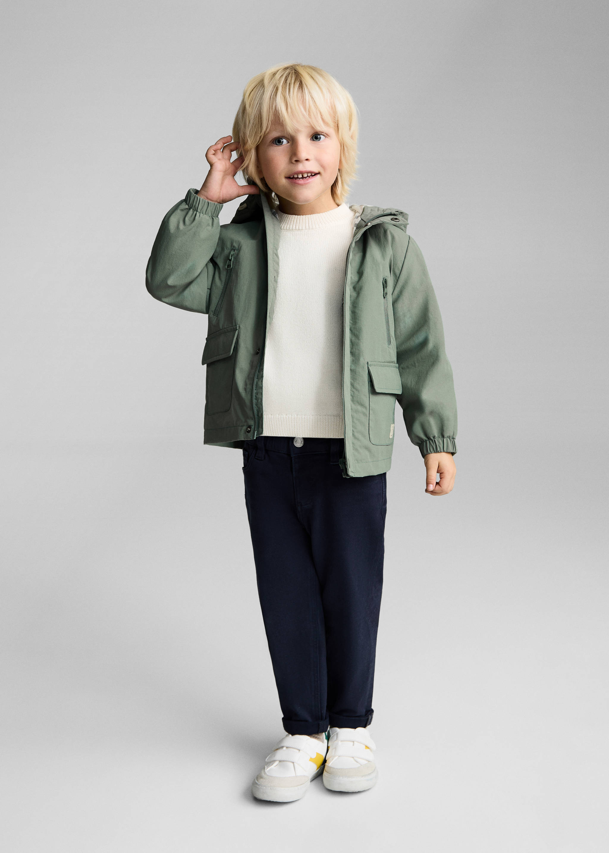 Quilted hooded barn jacket - General plane