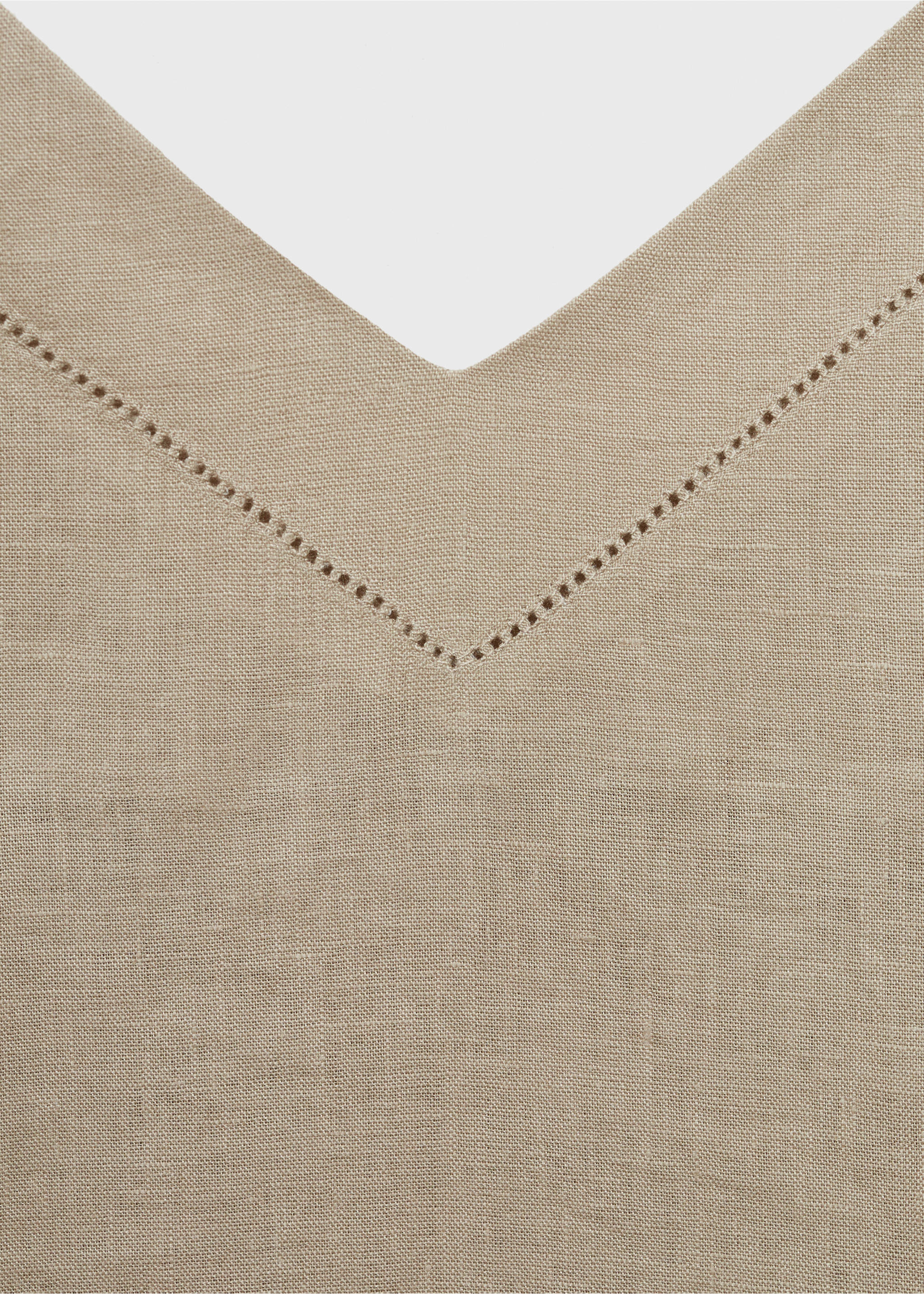 Leinen-Nachthemd - Detail des Artikels 8, Sandfarben. Ref: 87044403-00.