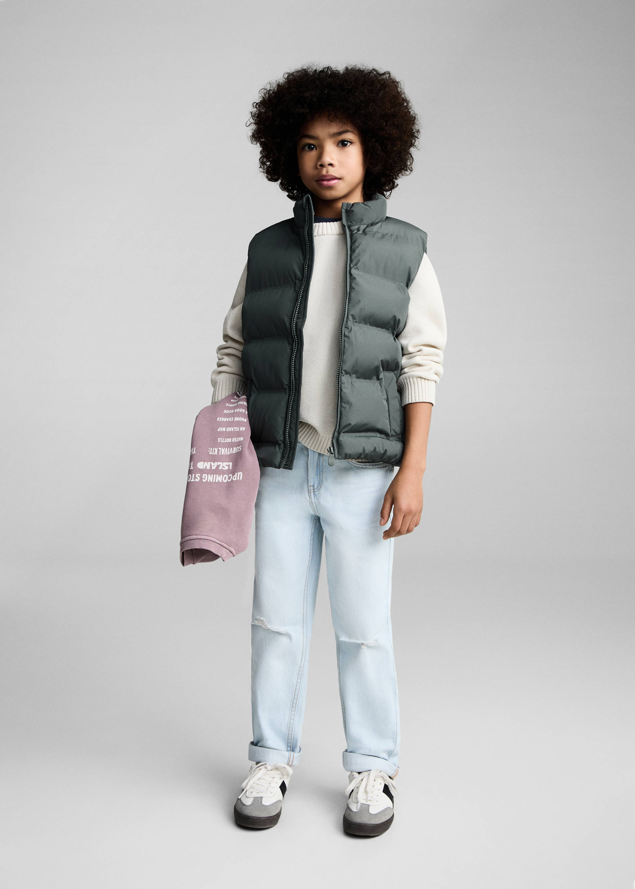 Quilted vest with pockets - General plane